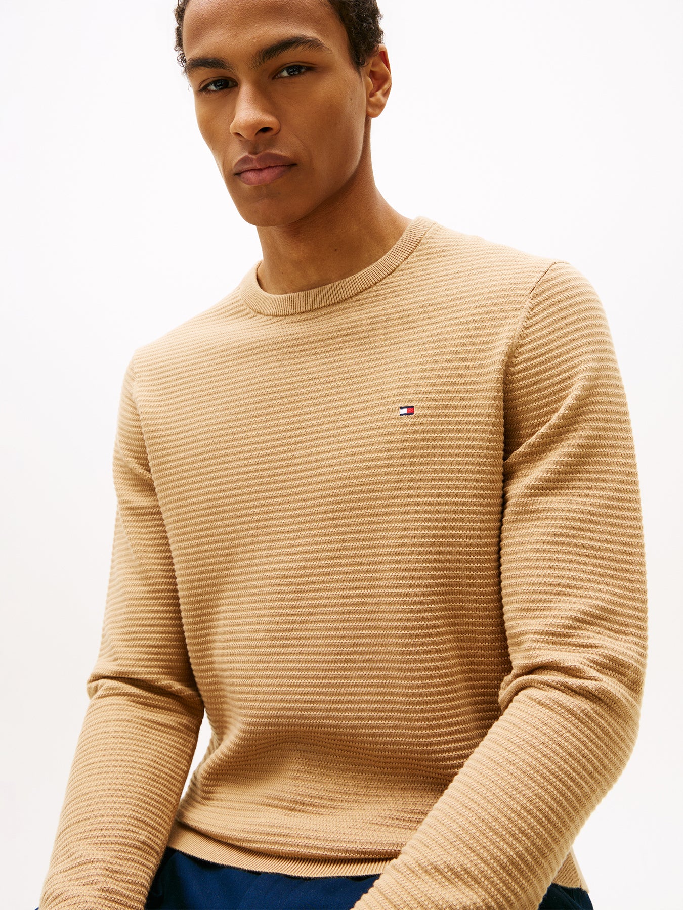 Textured Knit Jumper Neutral
