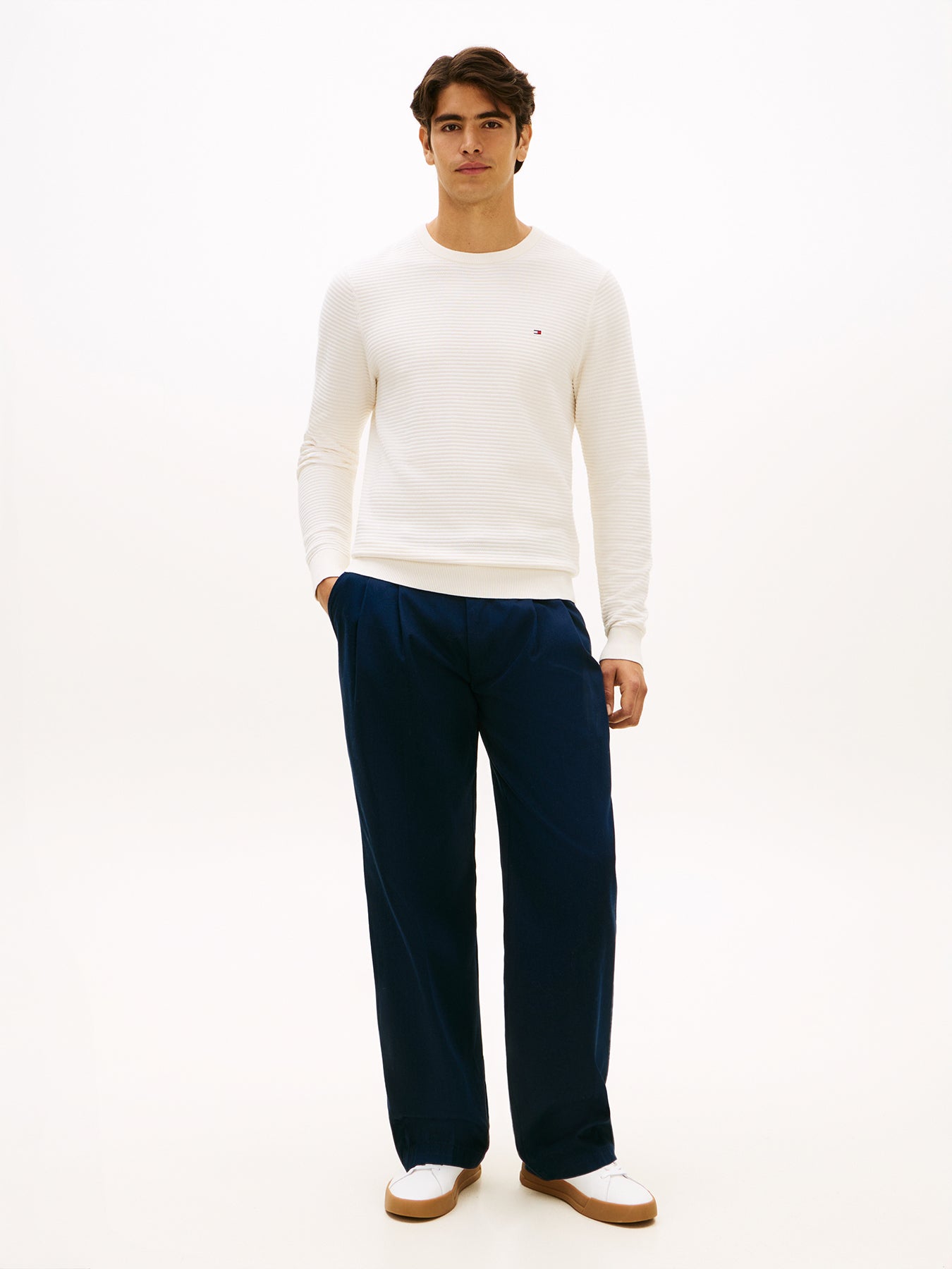 Textured Knit Jumper Cream