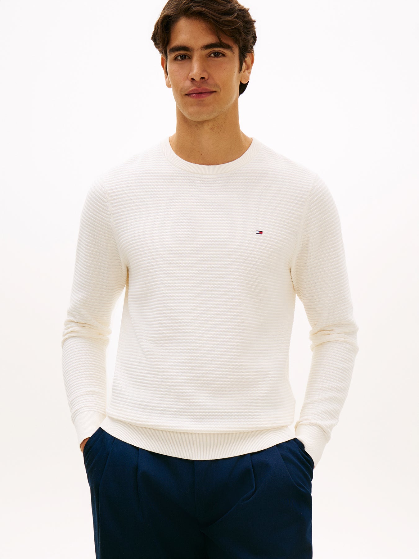 Textured Knit Jumper Cream