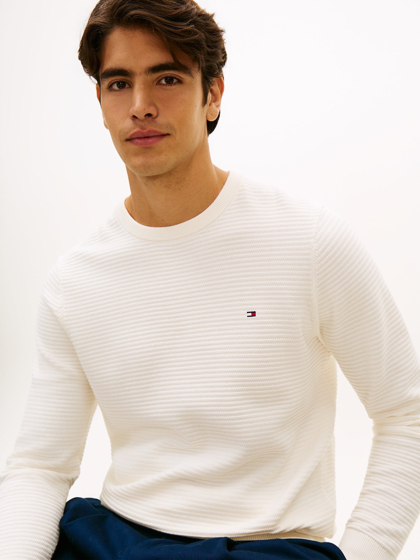 Textured Knit Jumper Cream