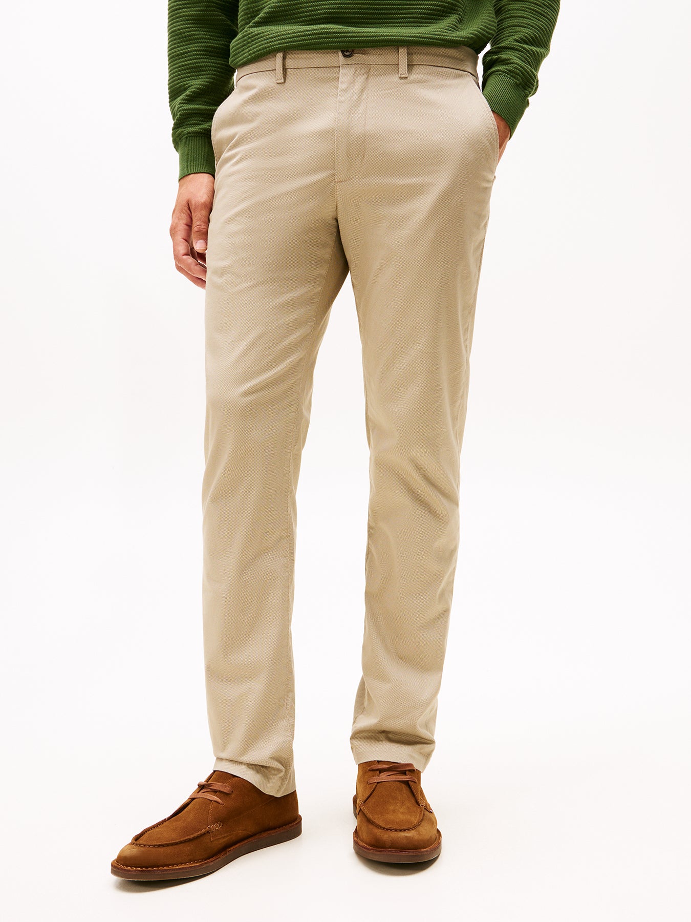 Denton Straight Leg Trousers Green