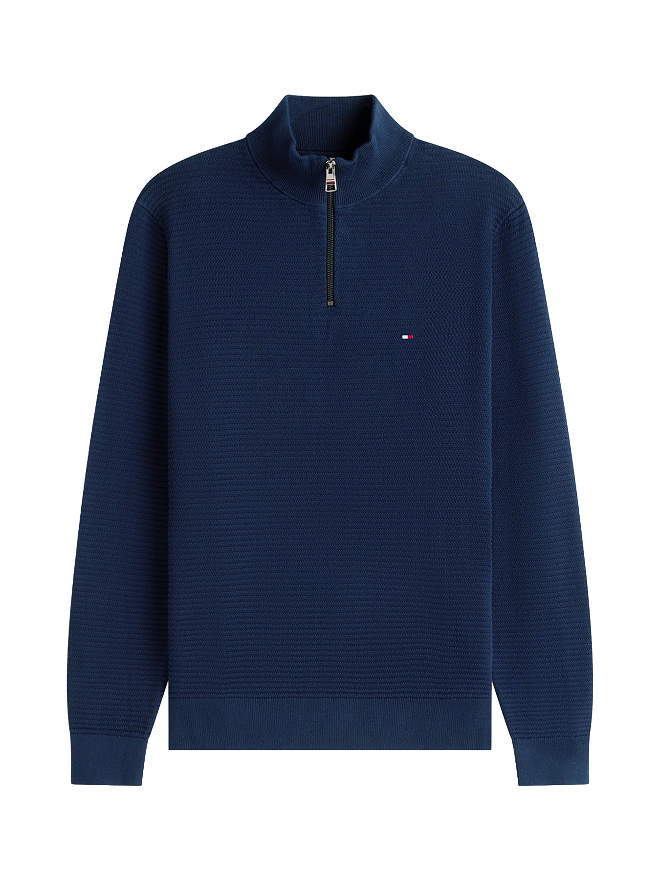 Half-Zip Knit Jumper Blue