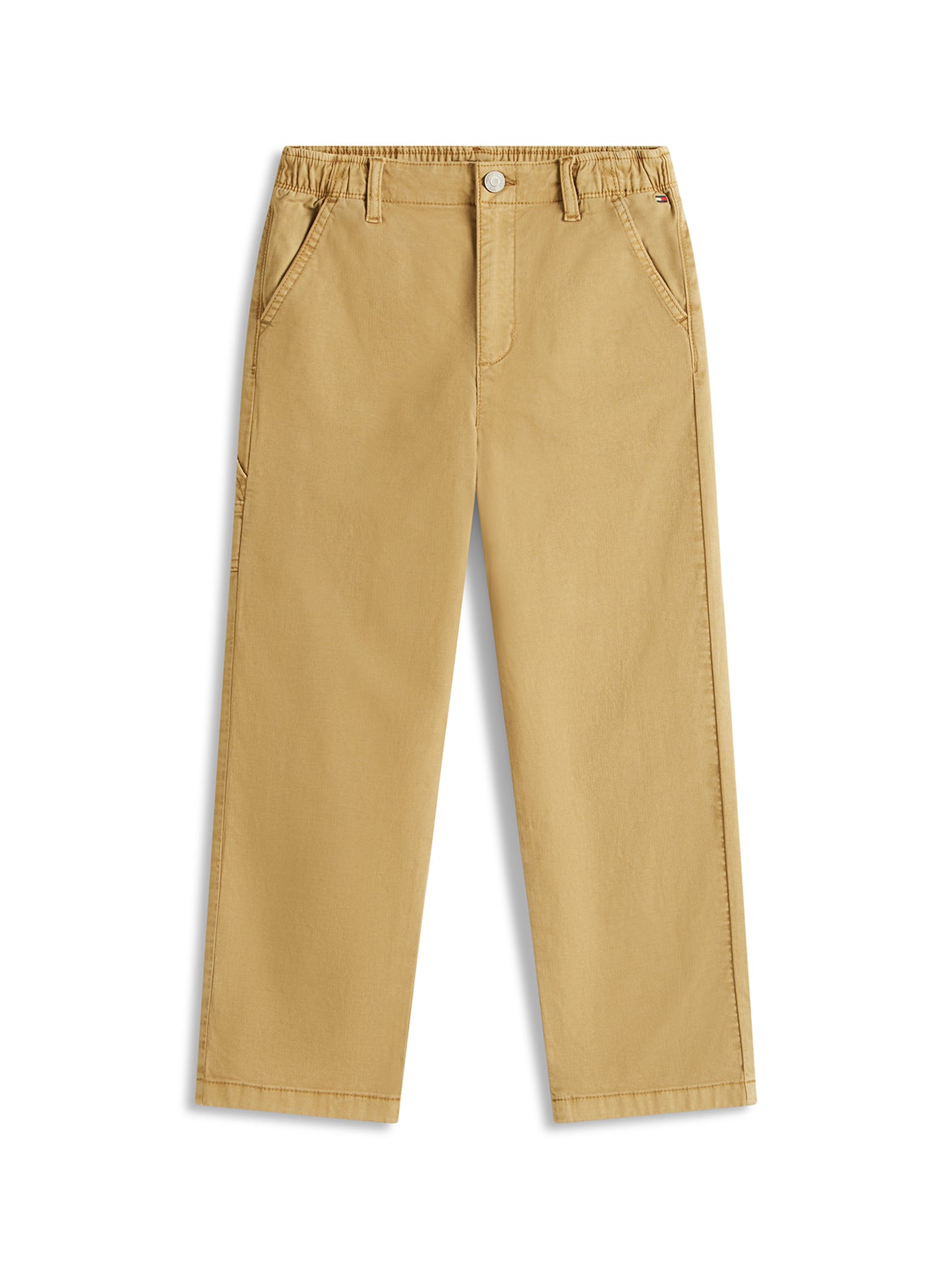 Kids’ Essential Herringbone Twill Carpenter Trousers Tan