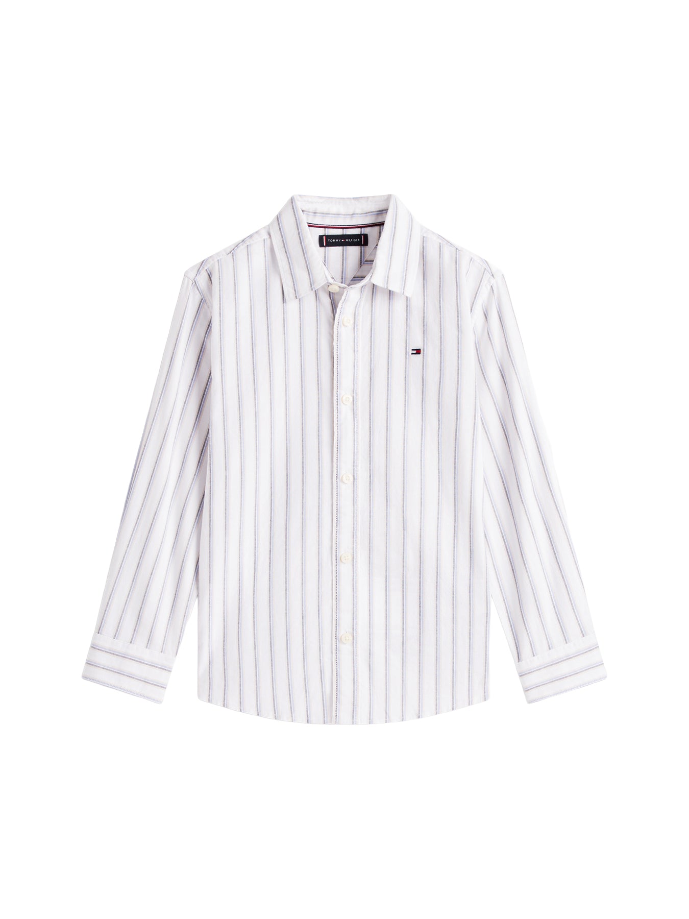 Kids’ Festive Regular Fit Stripe Oxford Shirt White