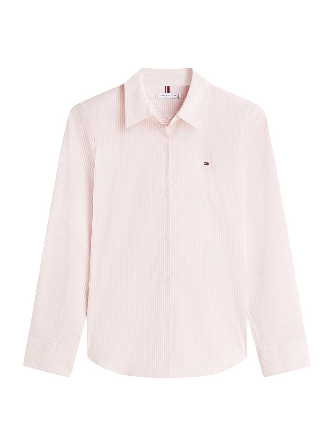 Flag Embroidery Poplin Shirt Pink