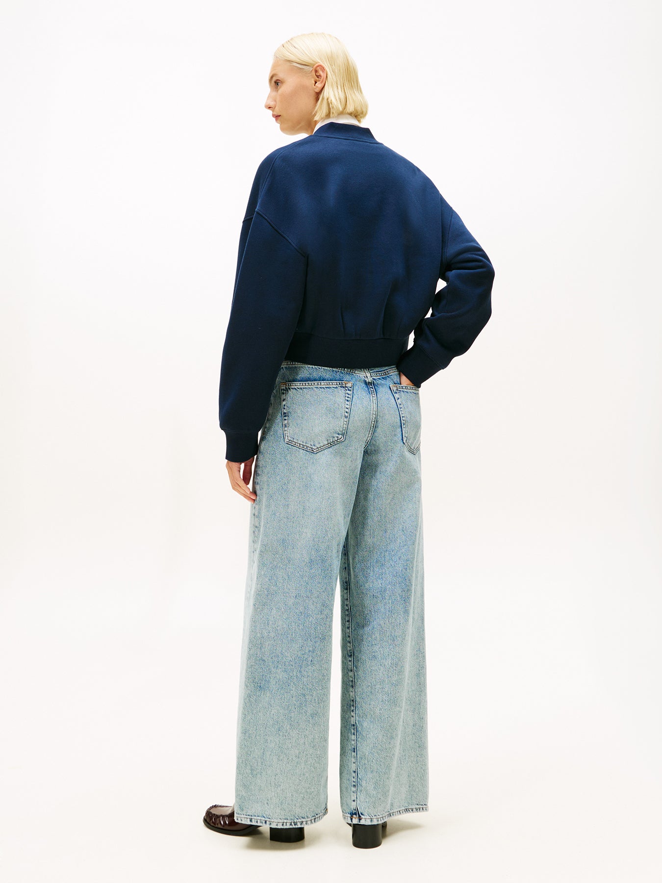 Flex Fleece Logo Bomber Cardigan Blue