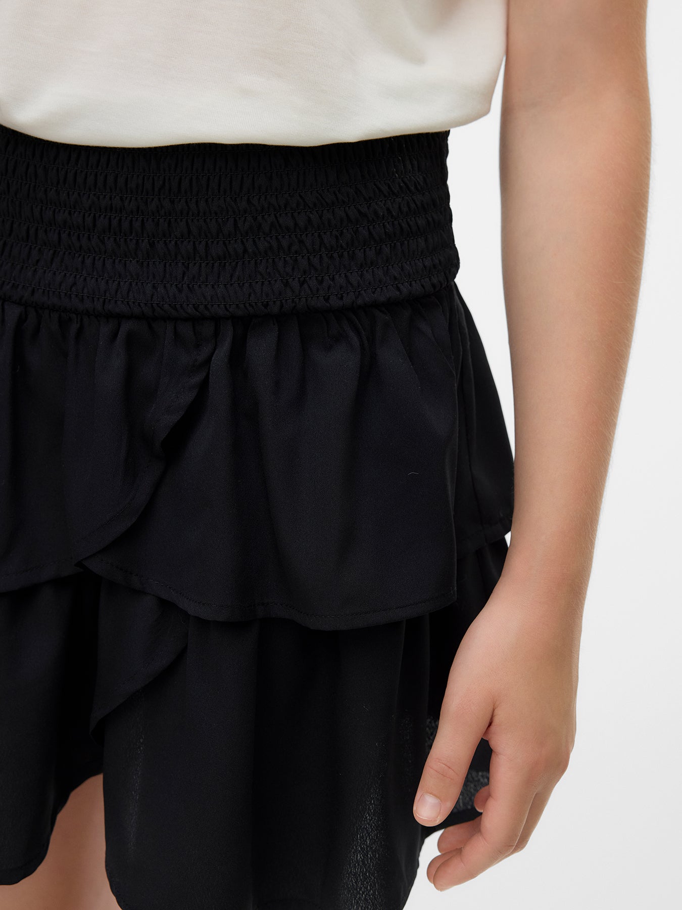 Kids’ Smock Layer Jersey Skirt Black