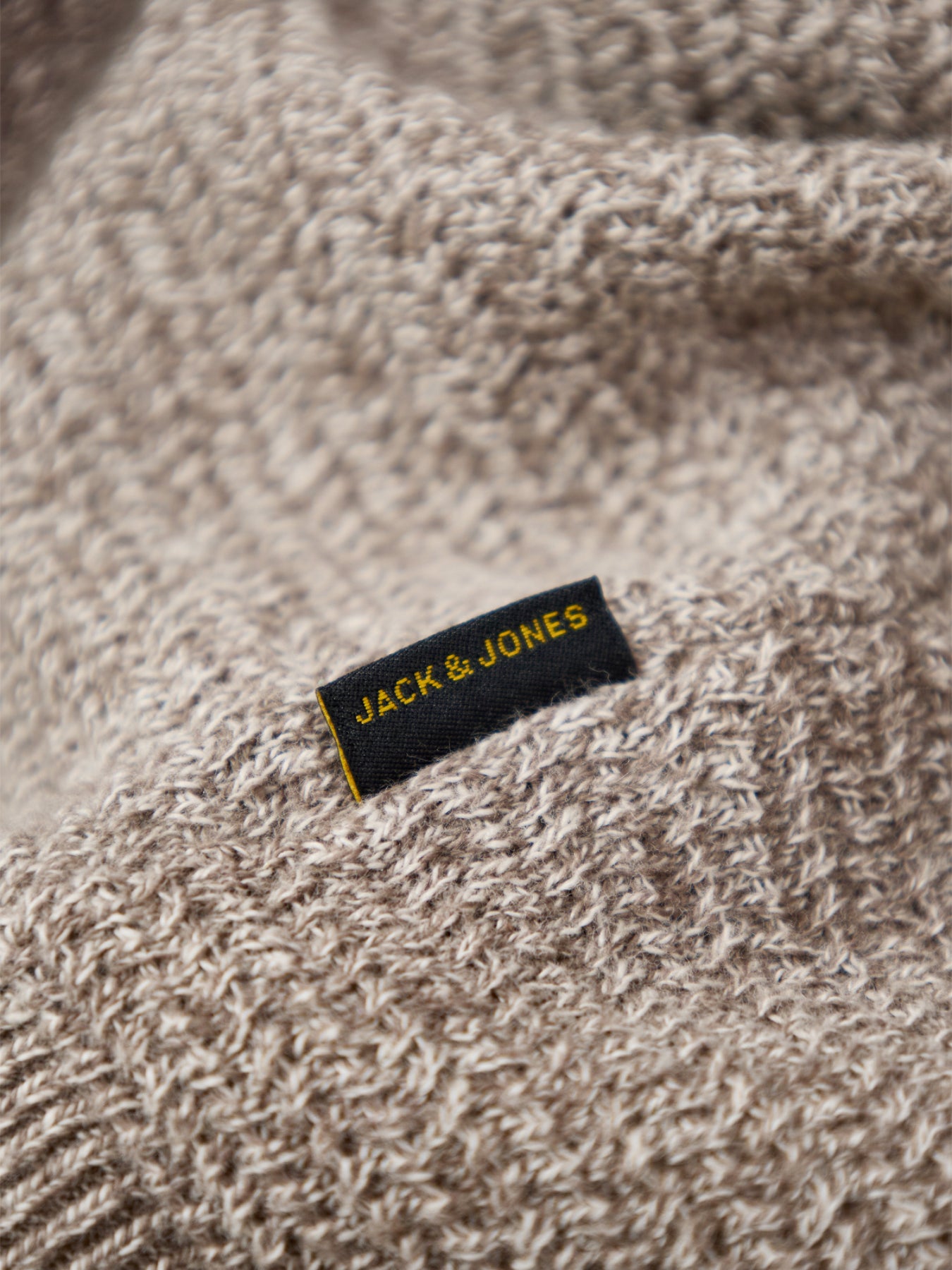 Bluriley Knit Crew Neck Jumper Beige