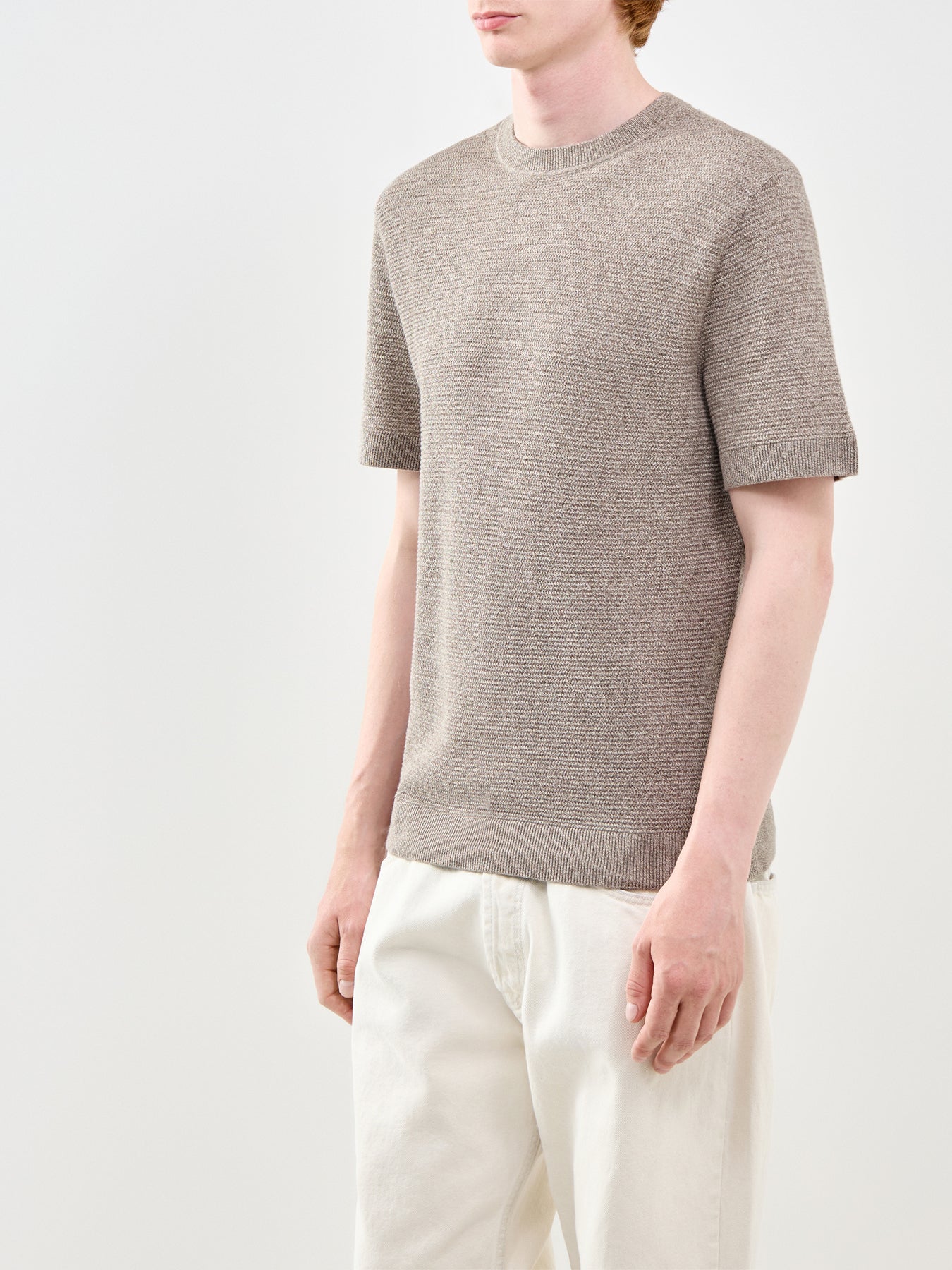 Bluriley Knit Crew Neck Jumper Beige