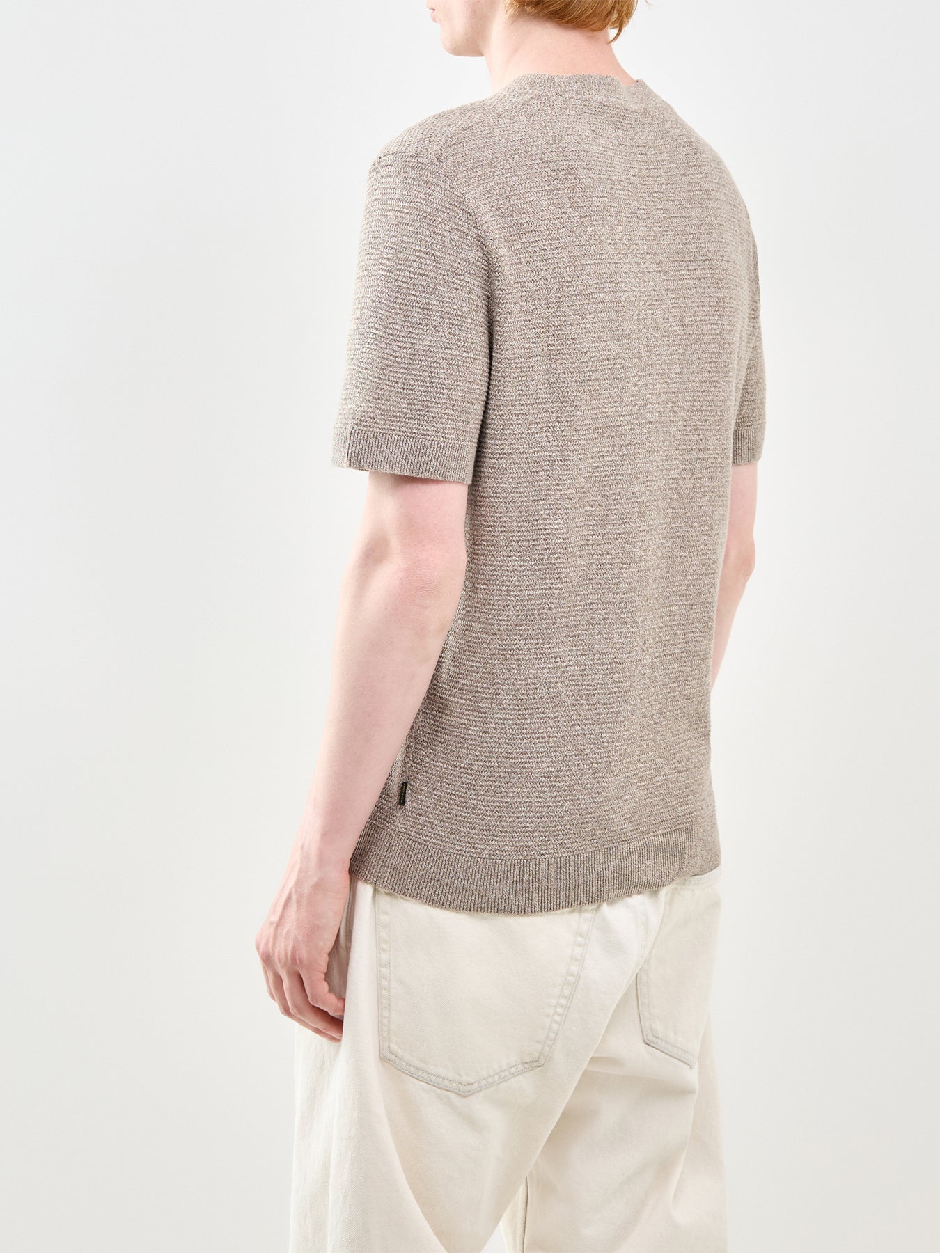 Bluriley Knit Crew Neck Jumper Beige