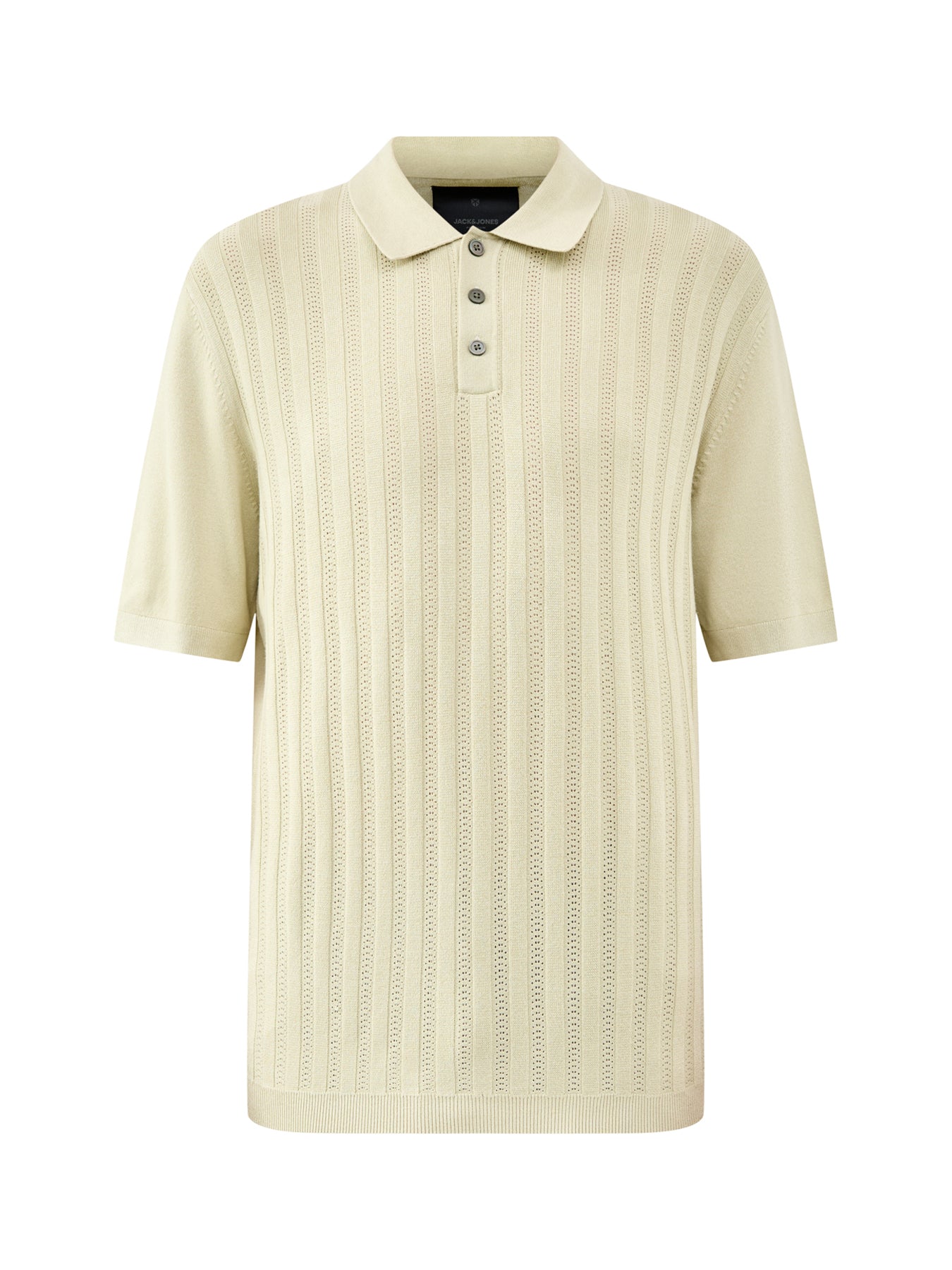 William Structure Knit Polo Shirt Green