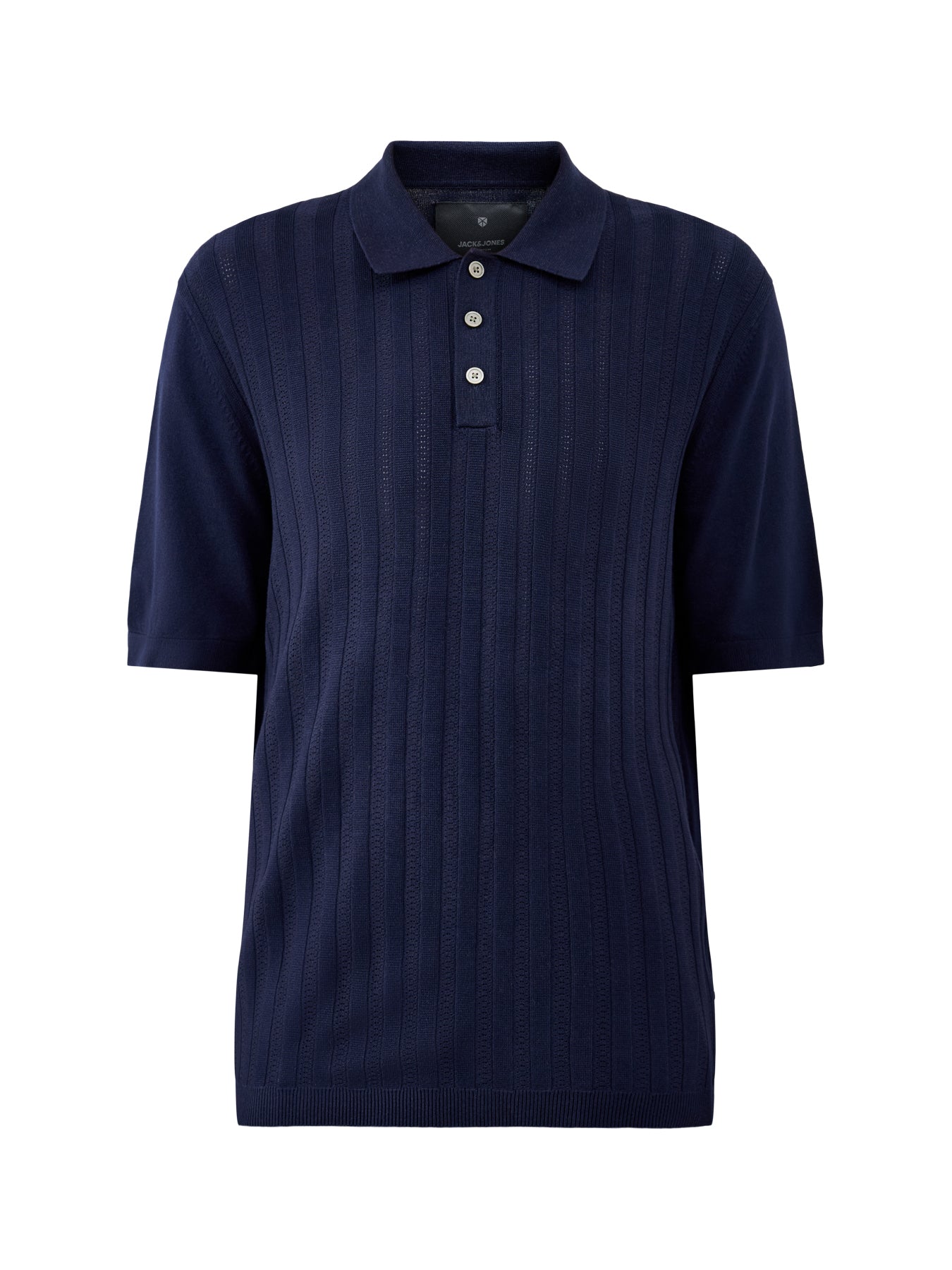 Structure Knit Polo Navy