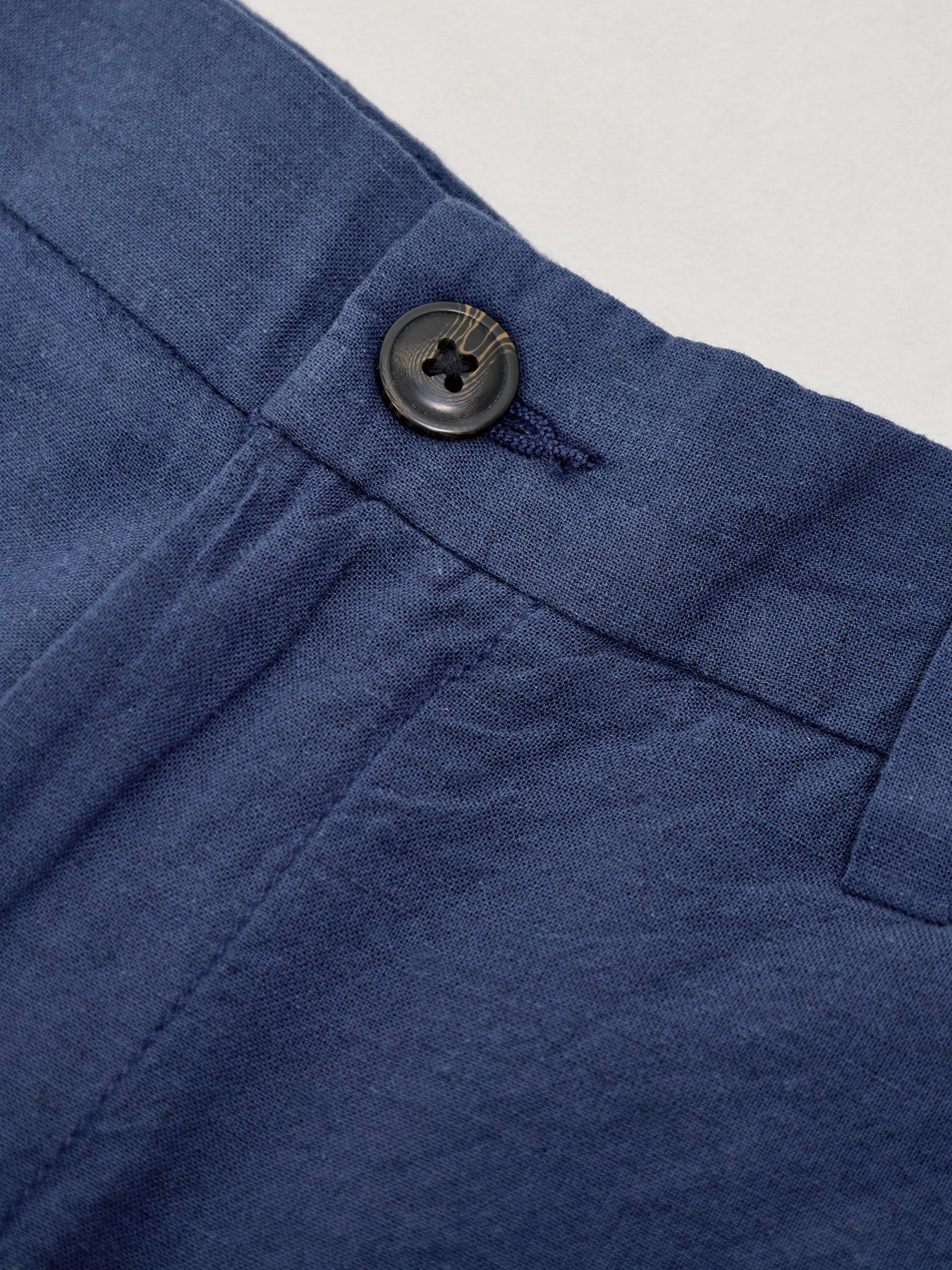 Stace Linen Blend Chino Shorts Navy