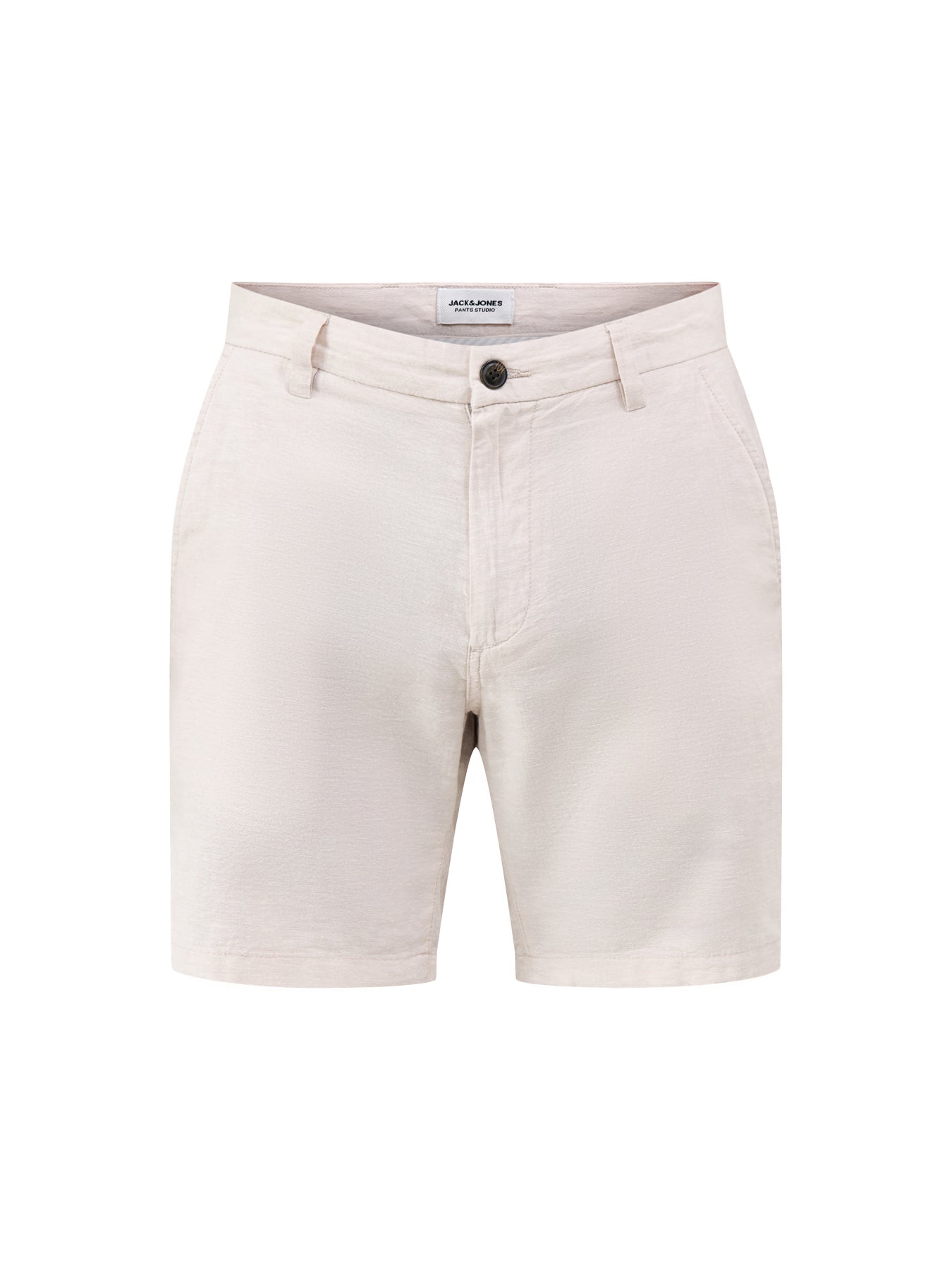 Jpstace Summer Linen Blend Shorts Cream
