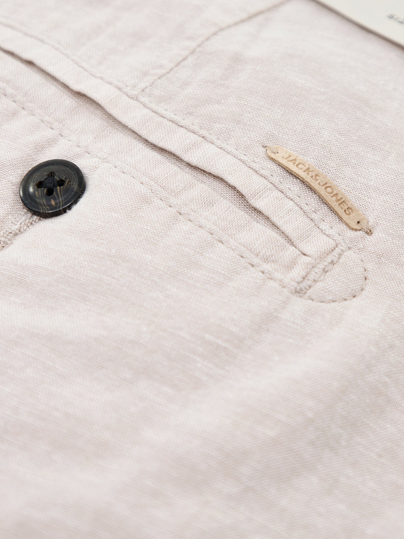 Jpstace Summer Linen Blend Shorts Cream