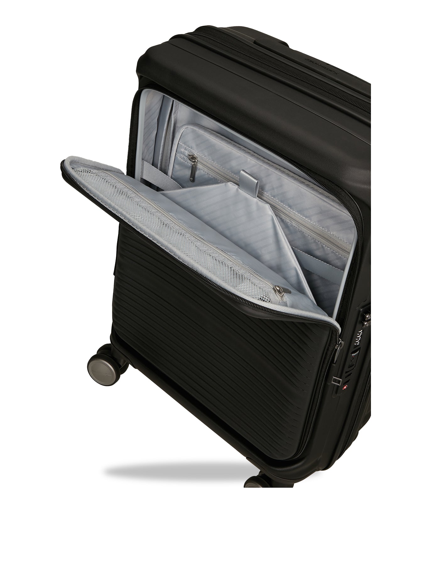 Paralux Expandable Cabin Spinner Suitcase 55cm Black