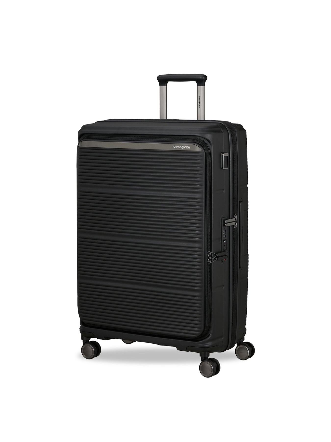 Paralux Expandable Large Suitcase Black