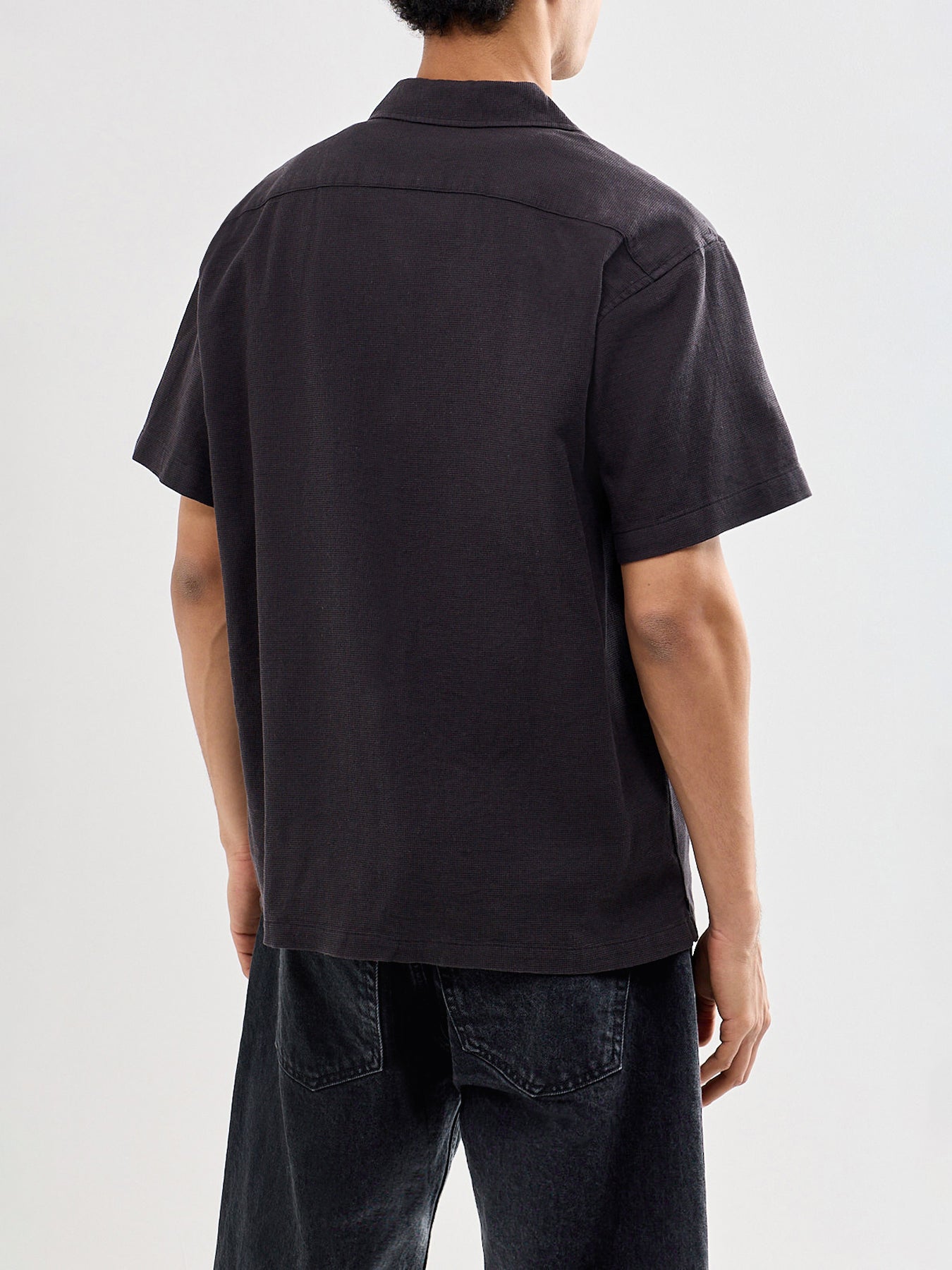 Global Waffle Resort Shirt Black