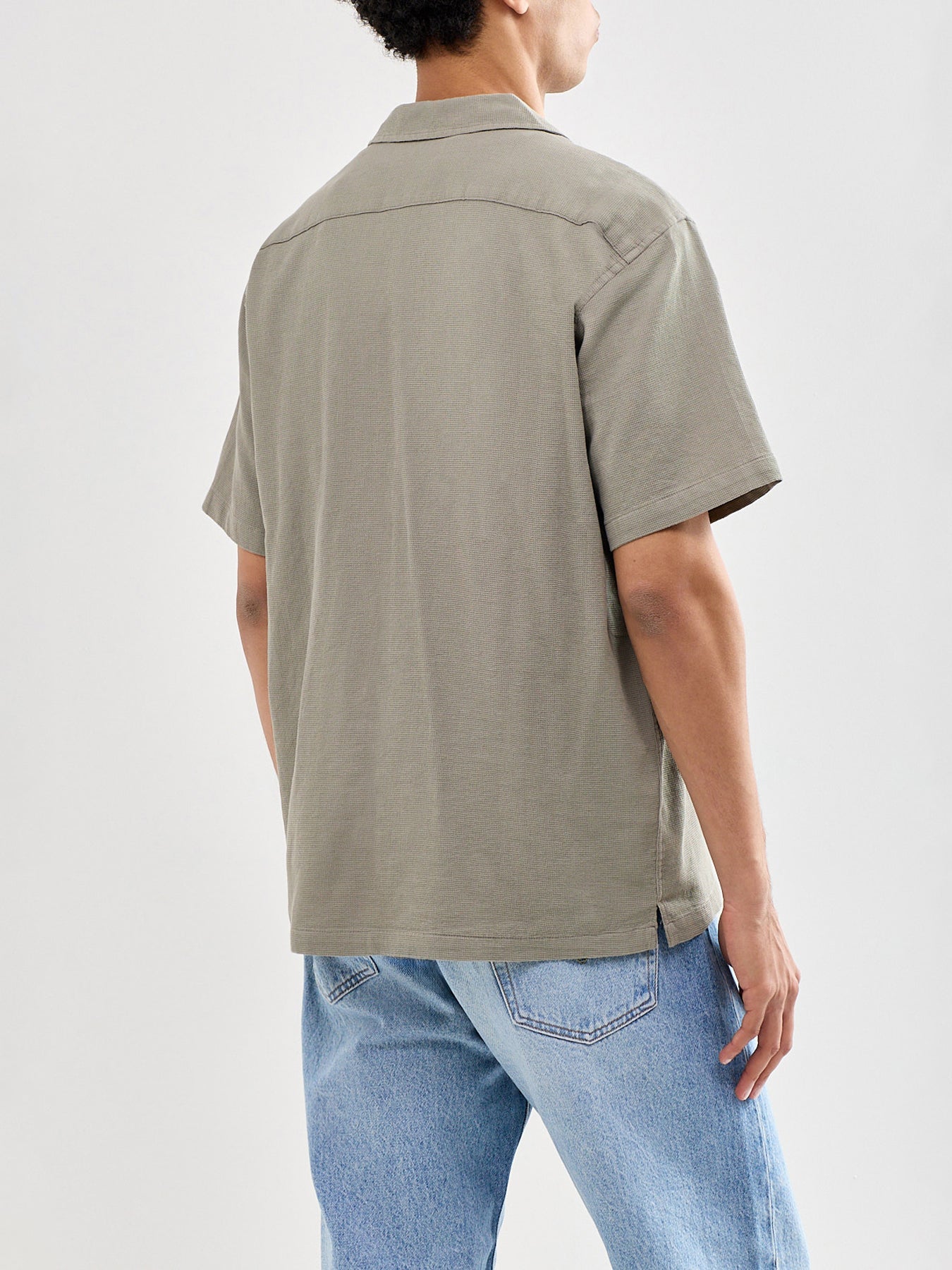 Global Waffle Resort Shirt Olive
