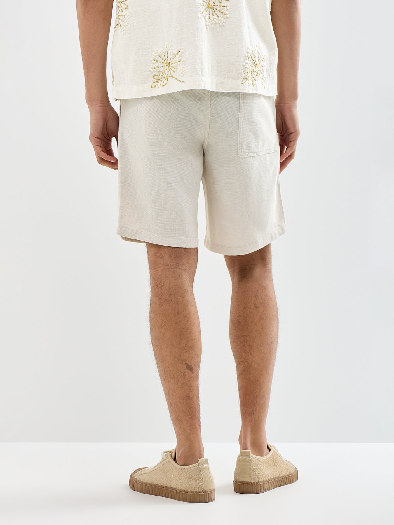 Jaiden Waffle Resort Shorts Cream