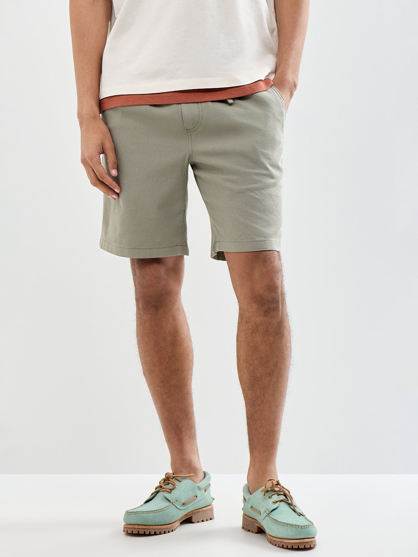 Jaiden Waffle Resort Shorts Green