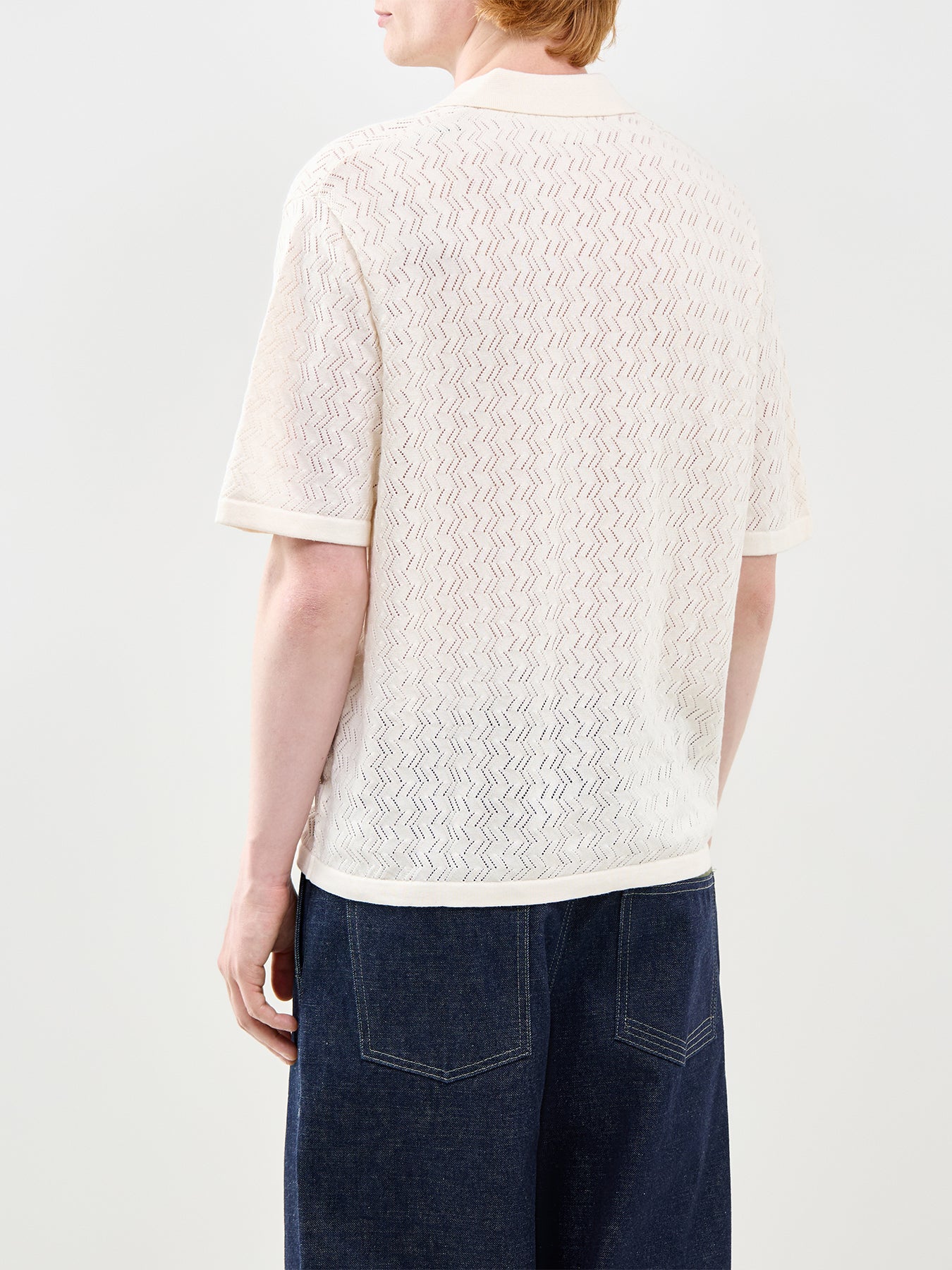 Tyler Knit Polo Shirt Cream