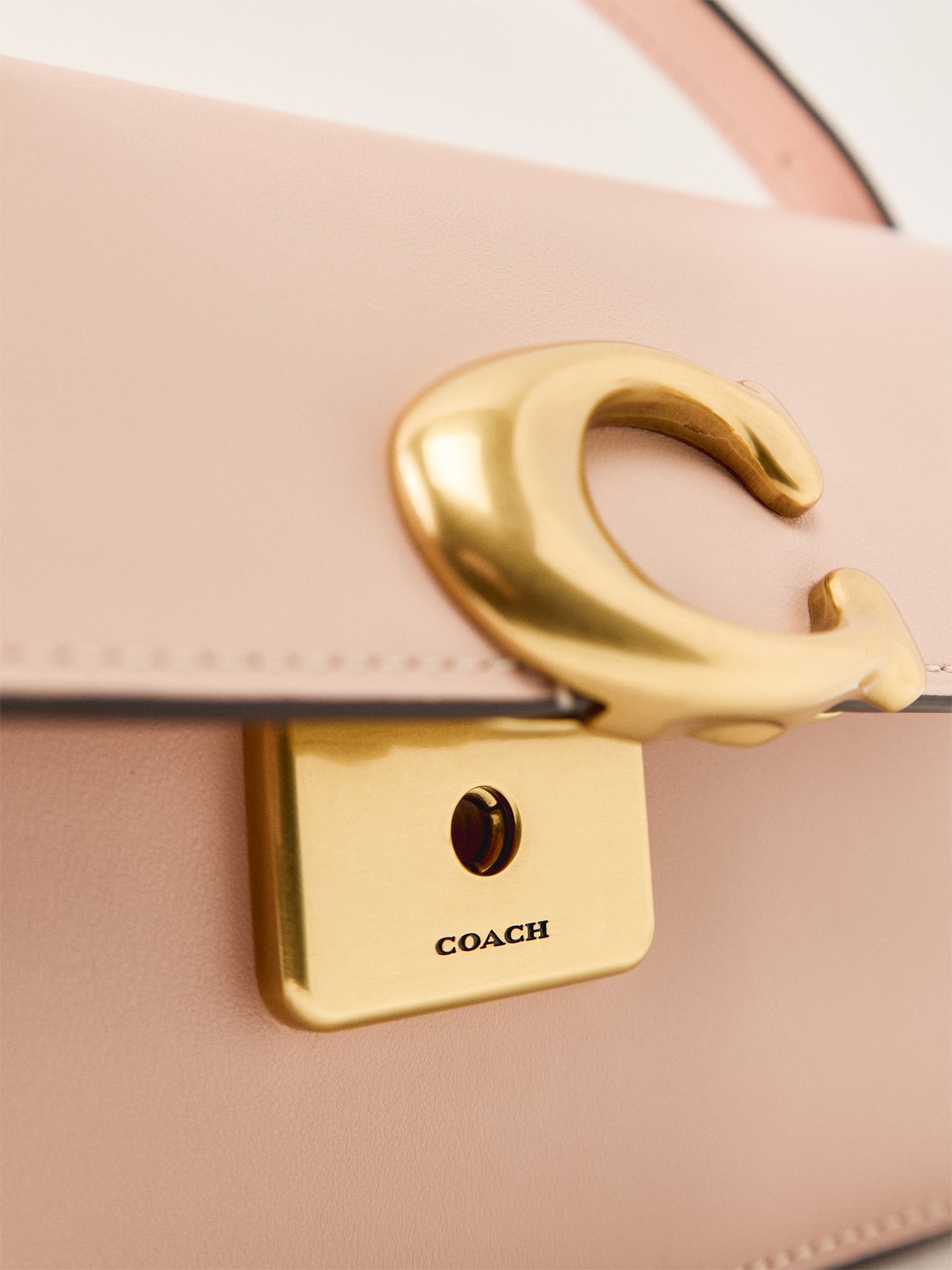 Refined Calf Leather Zoe Shoulder Bag Cream