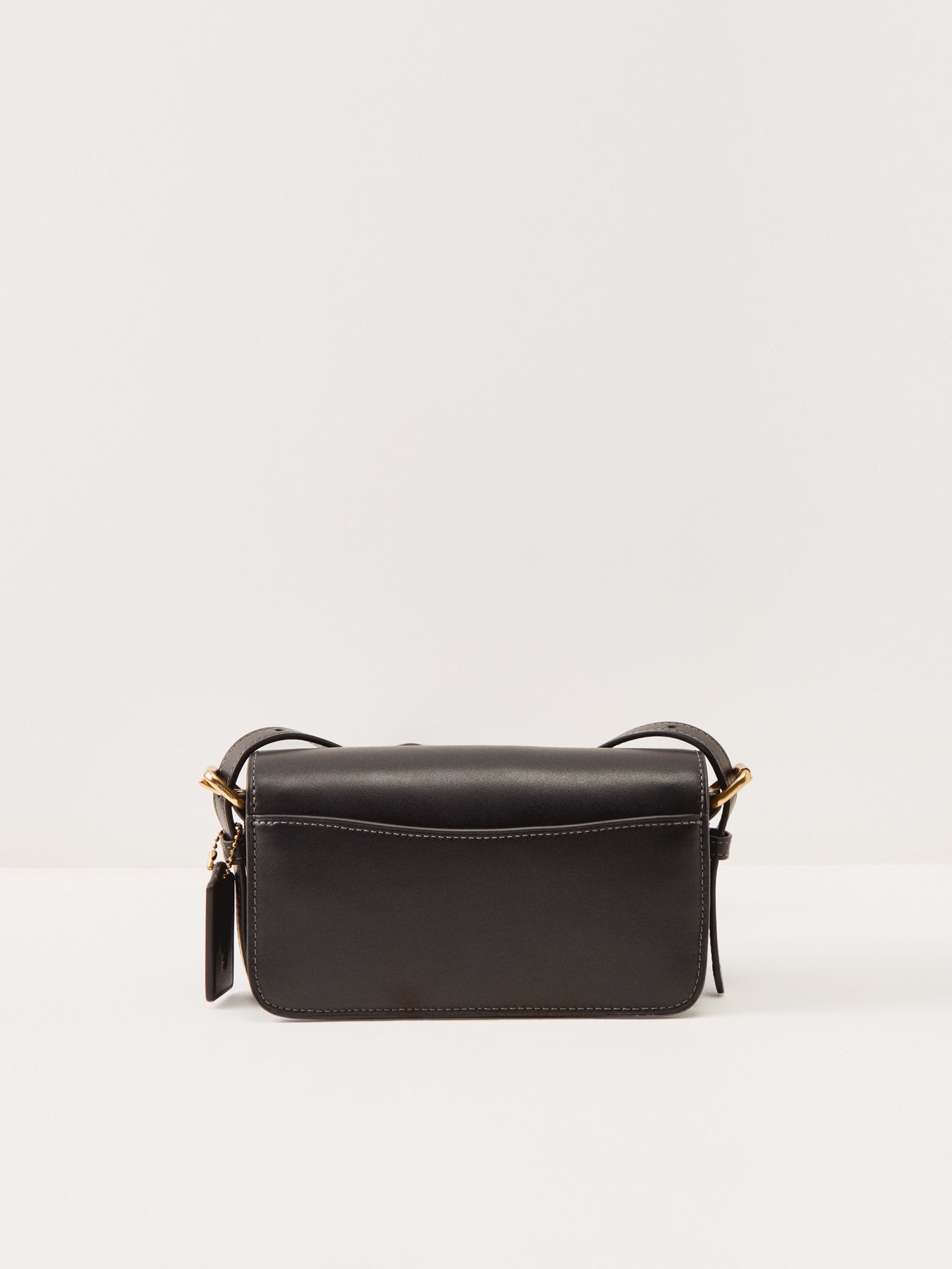 Refined Calf Leather Zoe Shoulder Bag Black