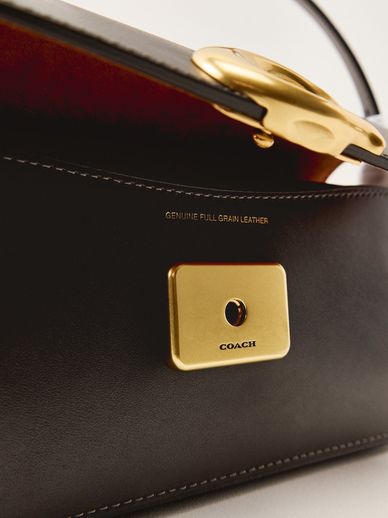 Refined Calf Leather Zoe Shoulder Bag Black