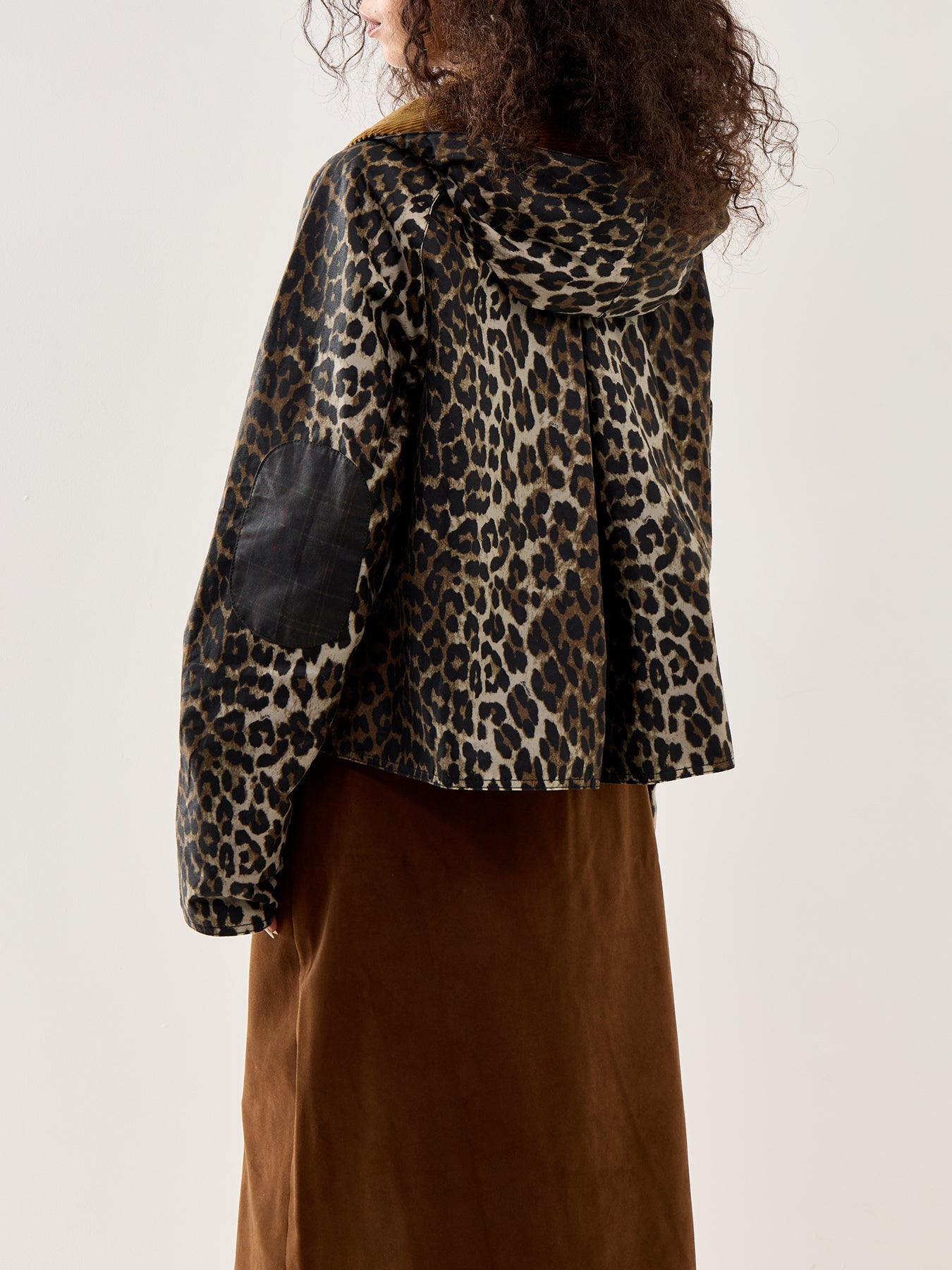 Barbour x Ganni Printed Hooded Wax Anorak Jacket