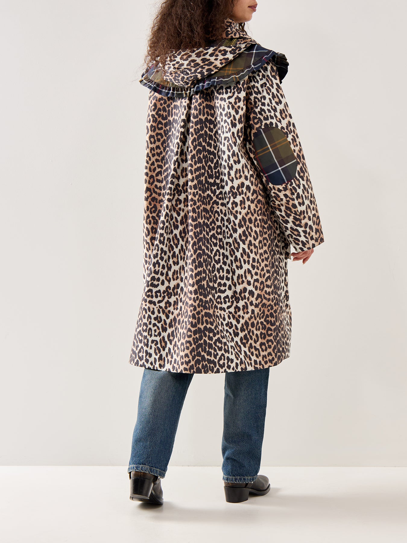 Barbour x Ganni Leopard Waterproof Parka Jacket