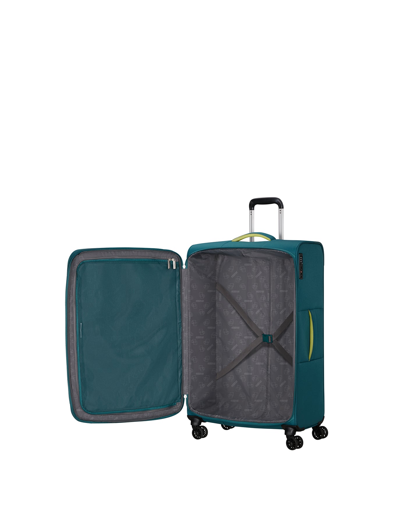 Cloudrider Large Expandable Spinner Suitcase Misty Teal 49cm