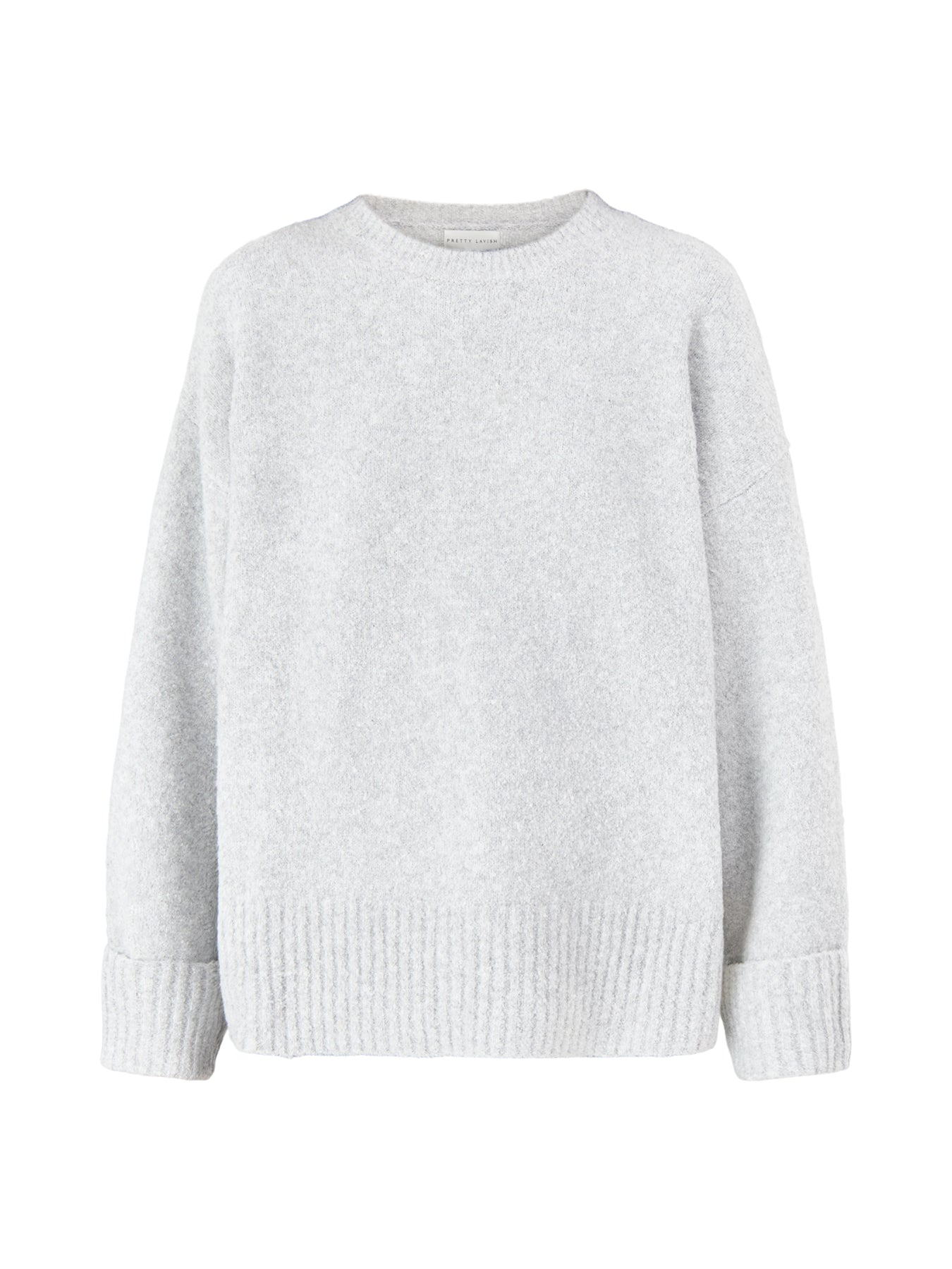 Camille Oversized Borg Jumper Light Grey