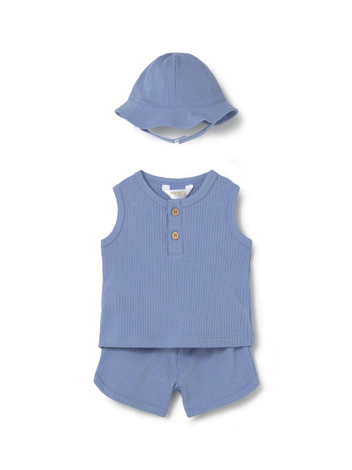 Baby Shorts and Hat Set Blue