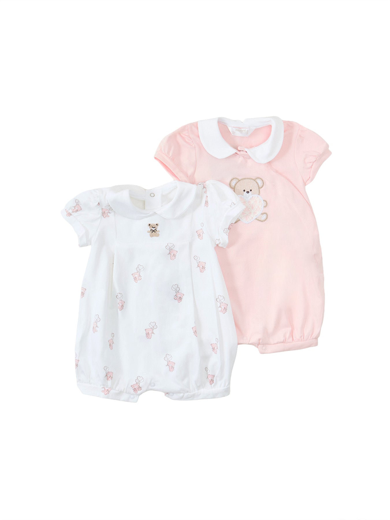 Baby Bear Short Sleeve Bodysuit Set Pink