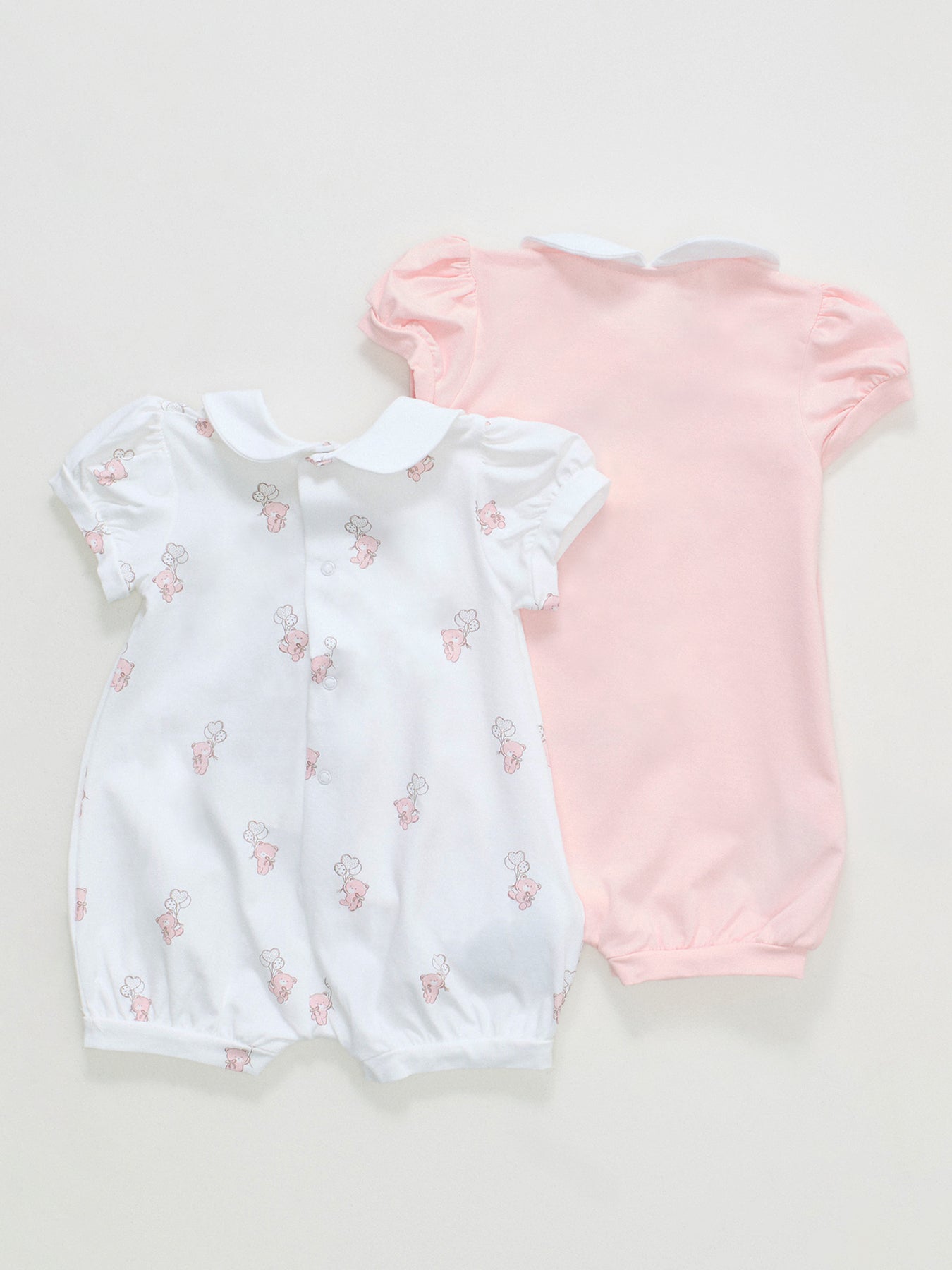 Baby Bear Short Sleeve Bodysuit Set Pink