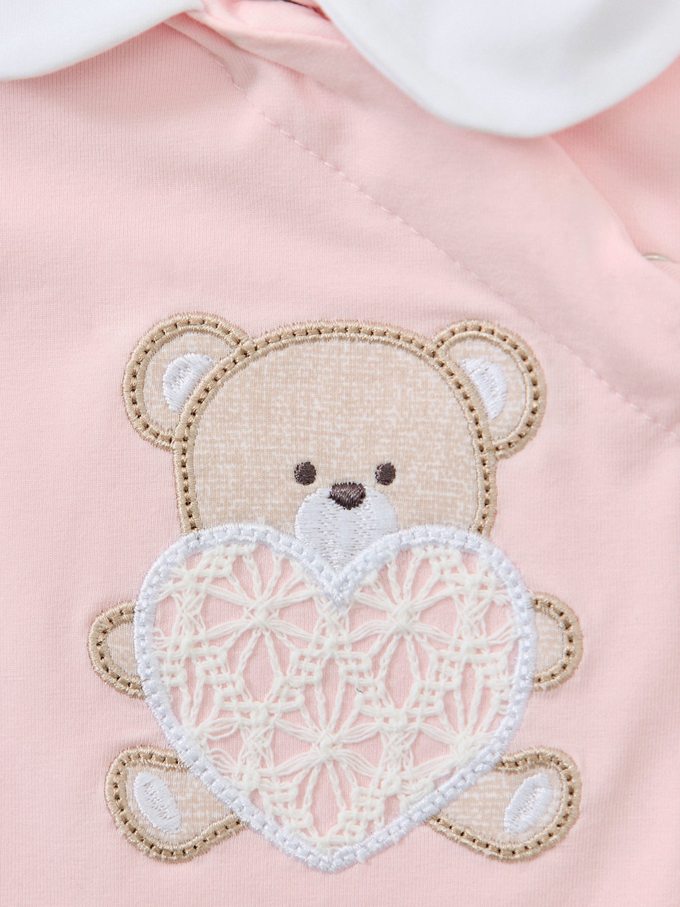 Baby Bear Short Sleeve Bodysuit Set Pink