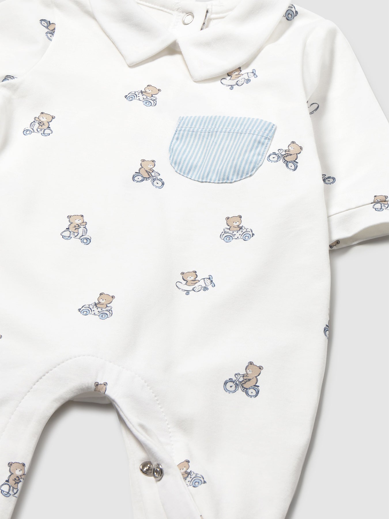 Baby Bear Bodysuit Set Blue