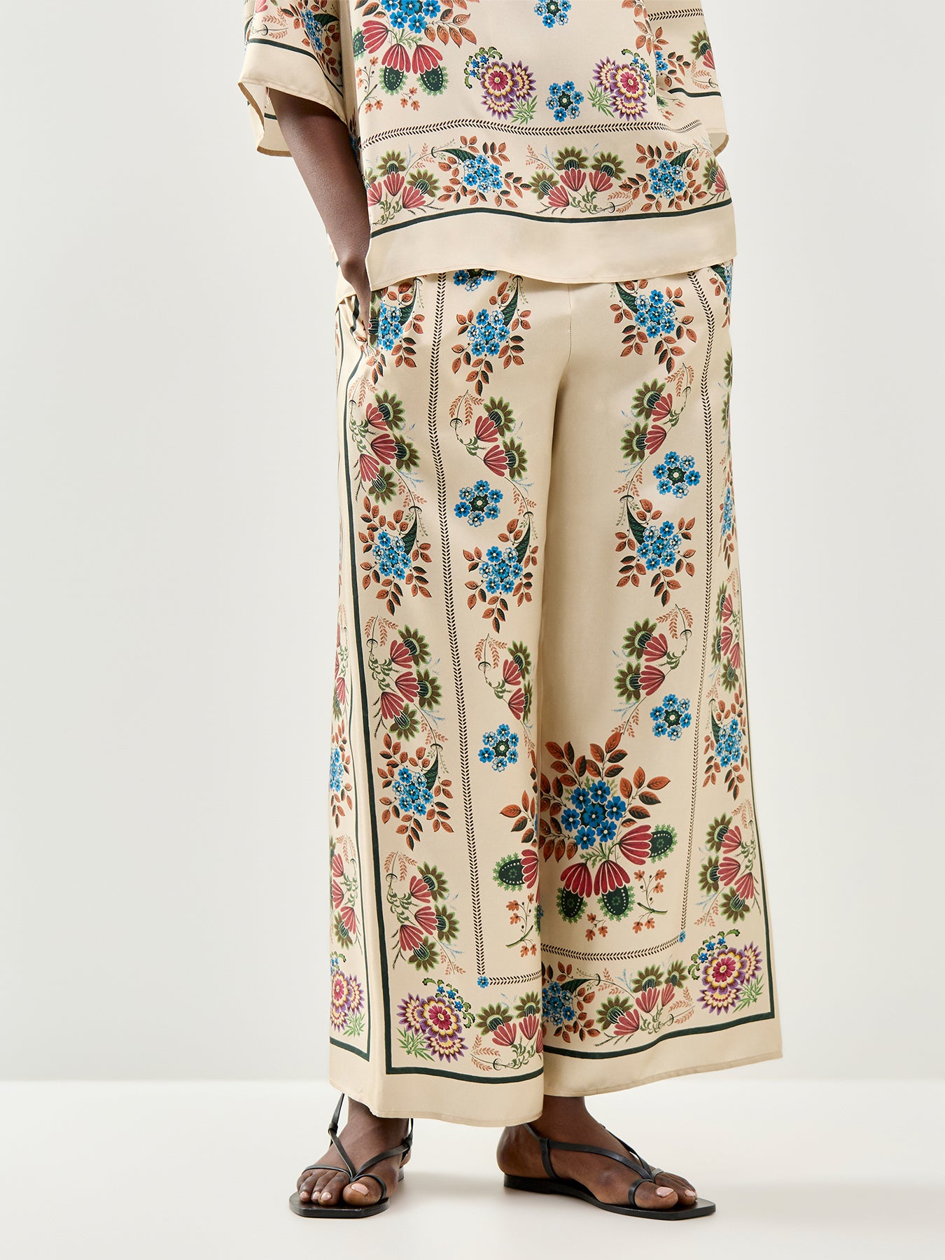 Snack Floral Wide-Leg Trousers