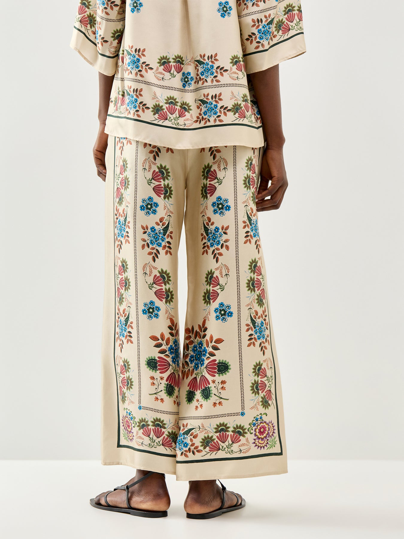 Snack Floral Wide-Leg Trousers