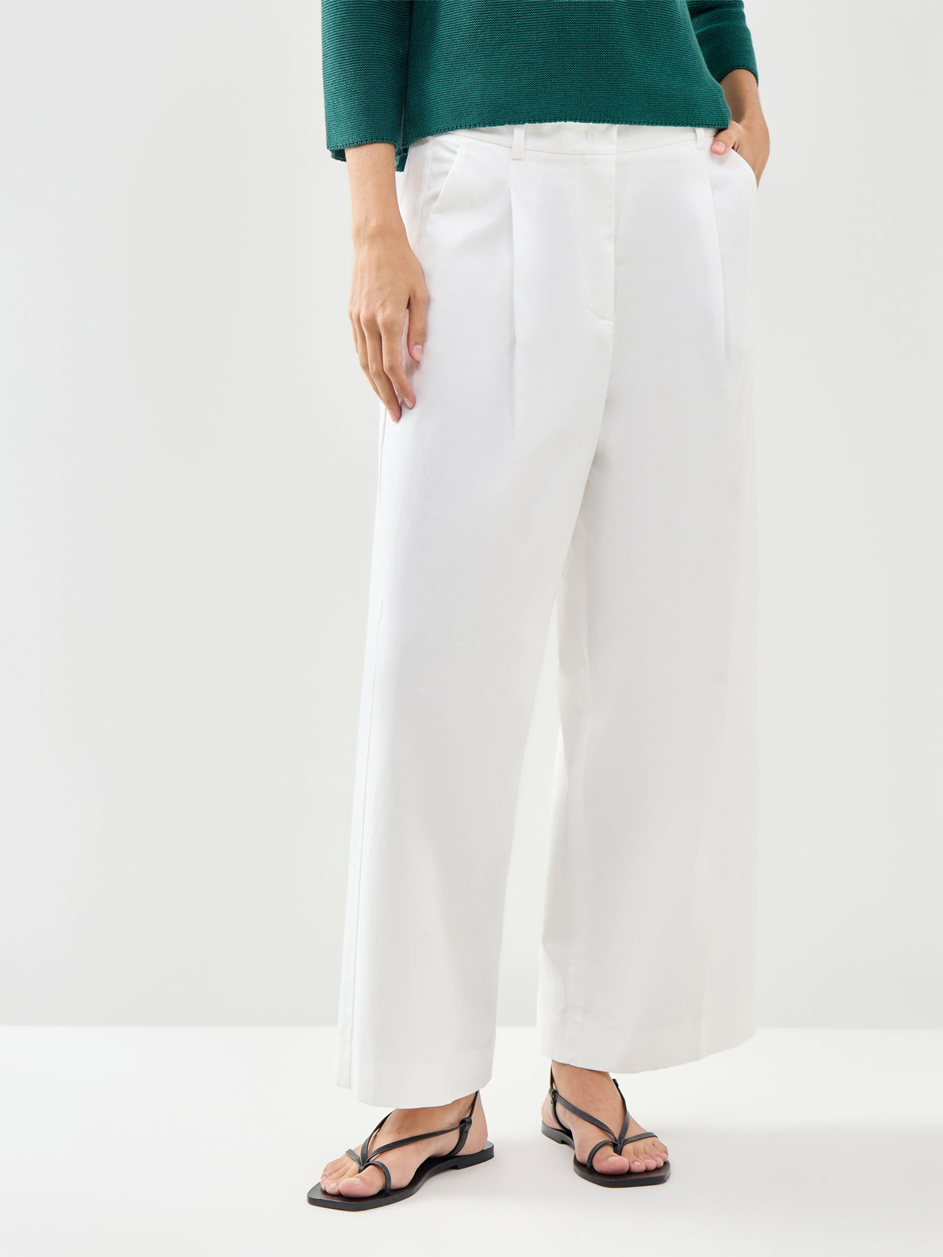 Bellico Wide Leg Trousers White