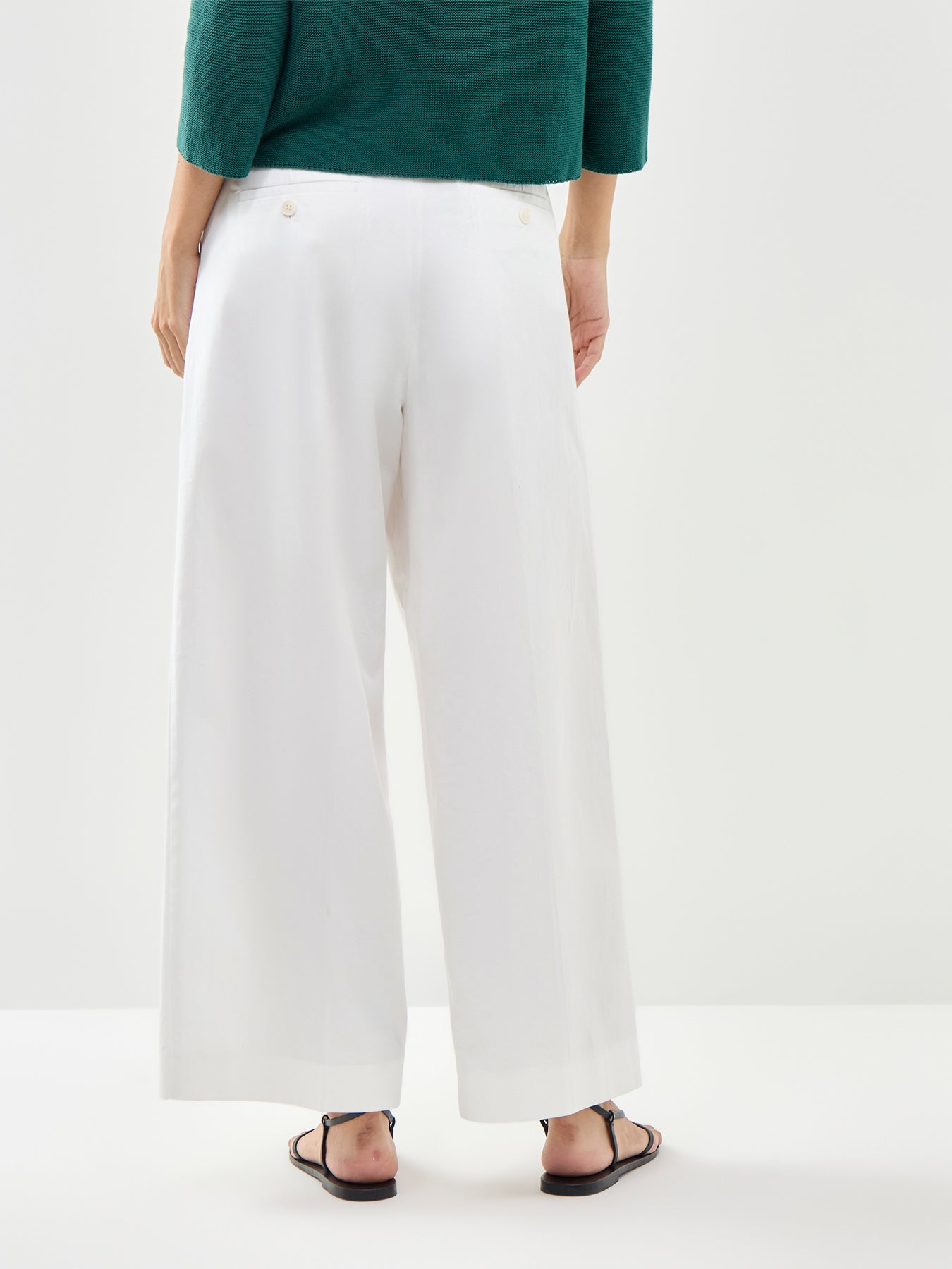 Bellico Wide Leg Trousers White
