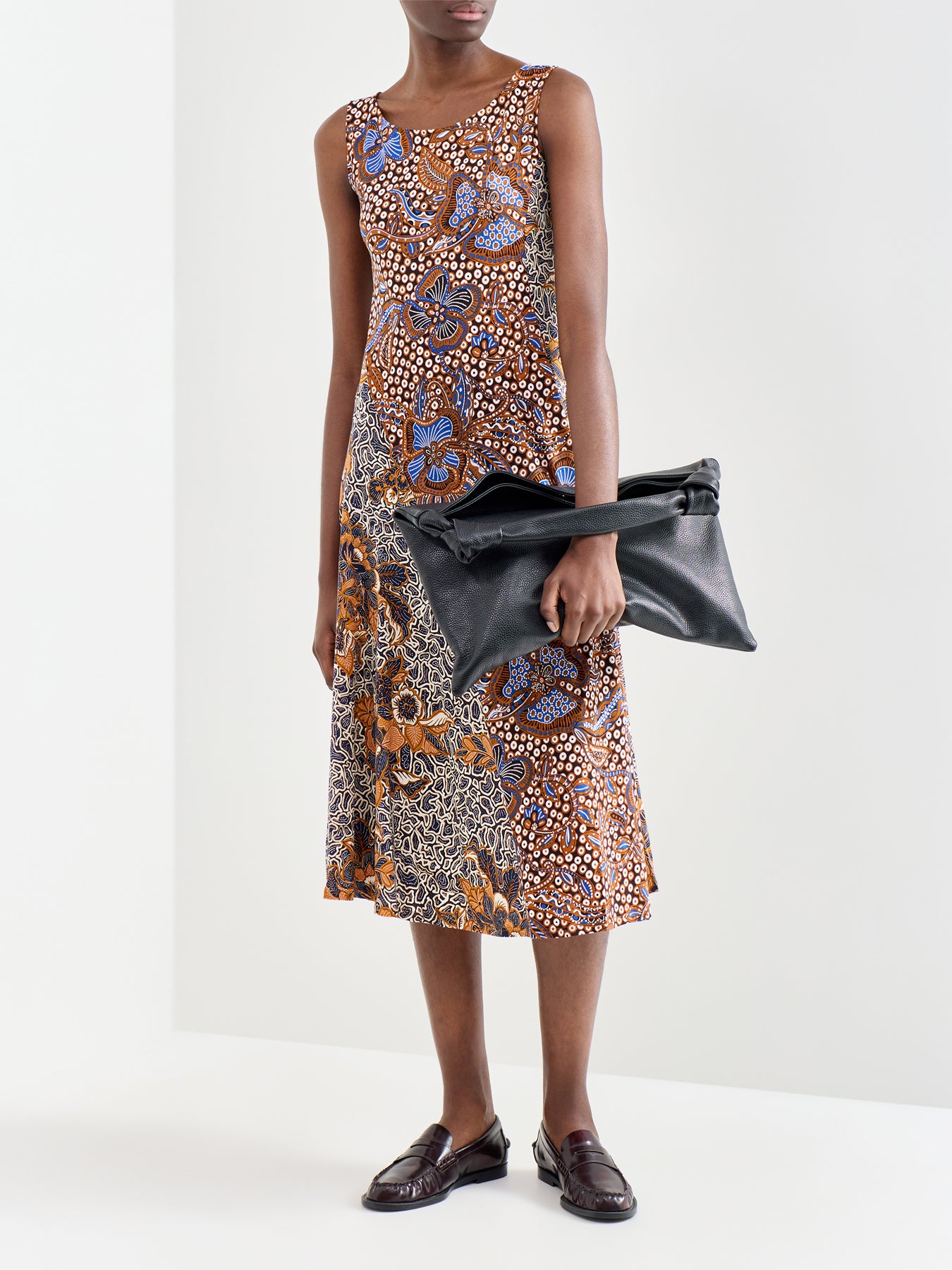 Pausa Cotton Jersey Dress Brown