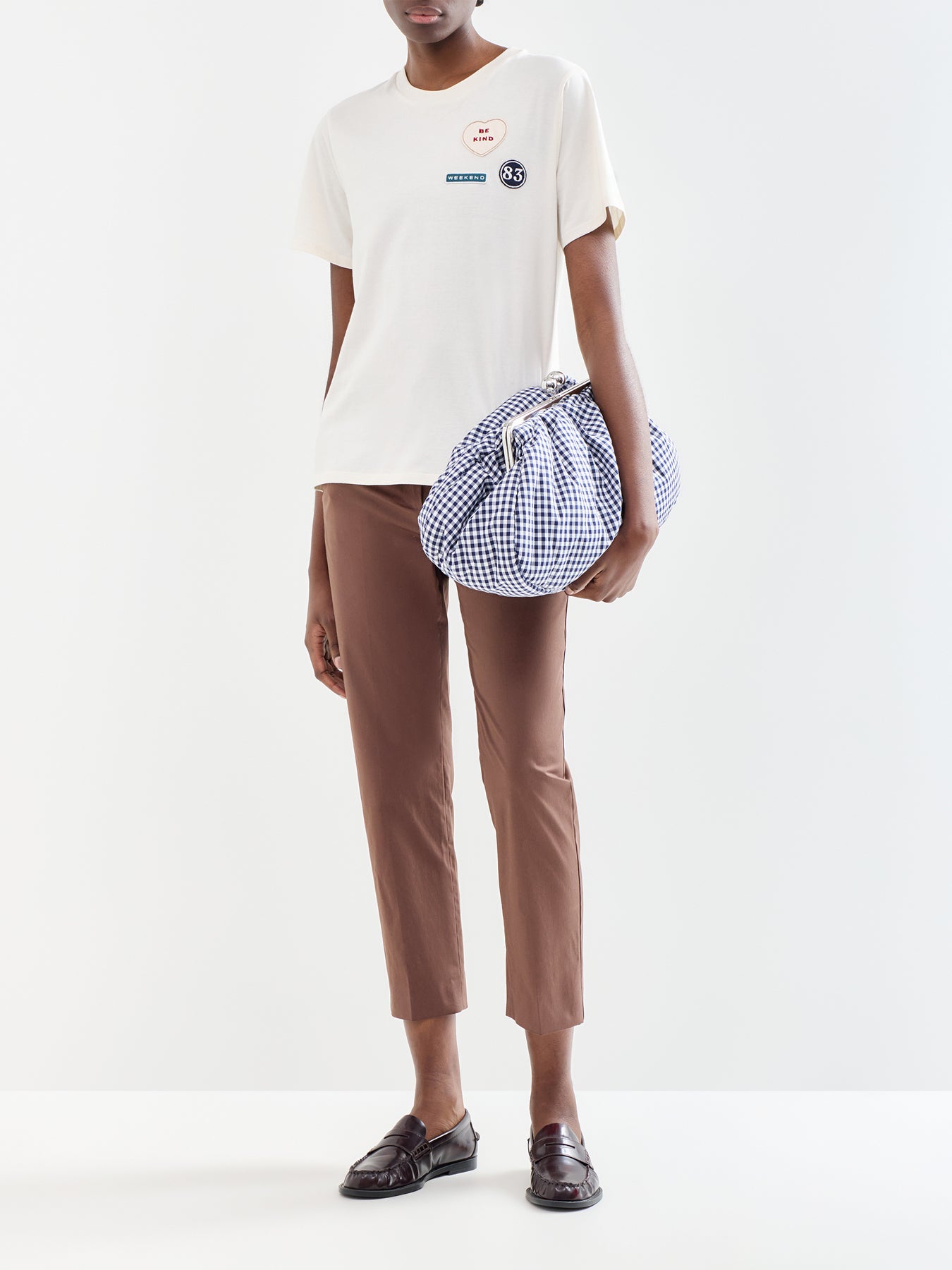 Cecco Slim Cotton Trousers Brown