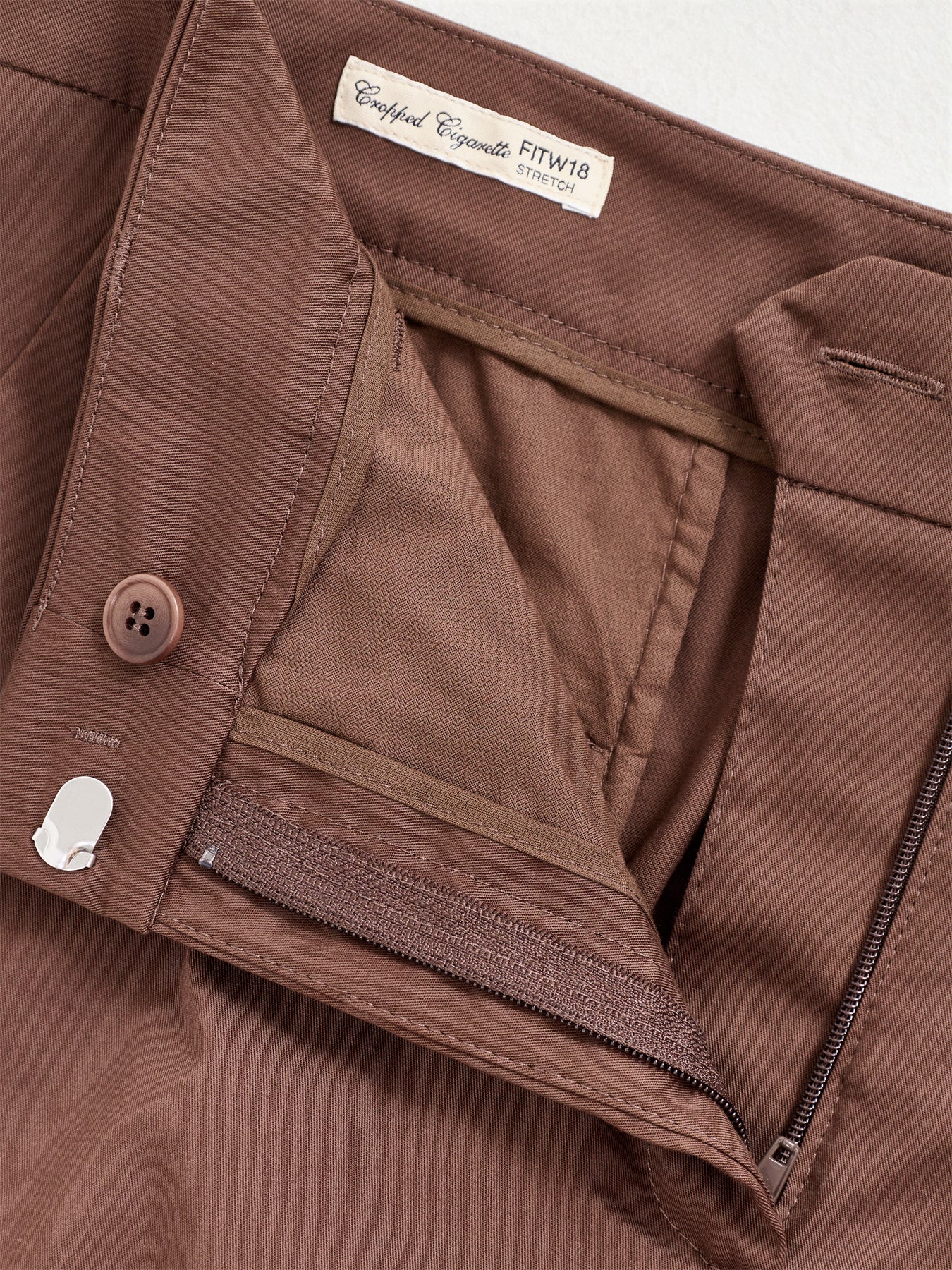 Cecco Slim Cotton Trousers Brown