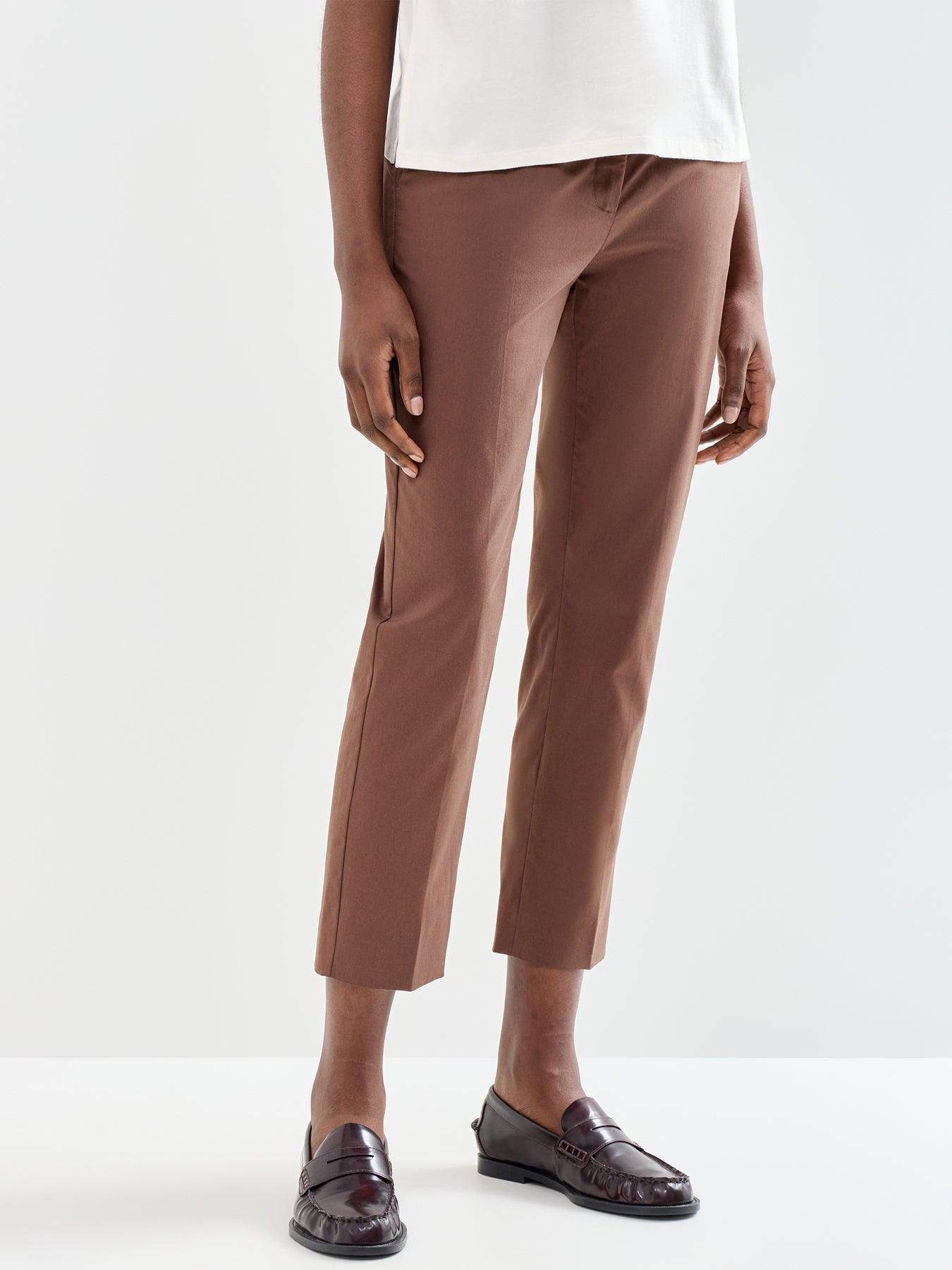 Cecco Slim Cotton Trousers Brown