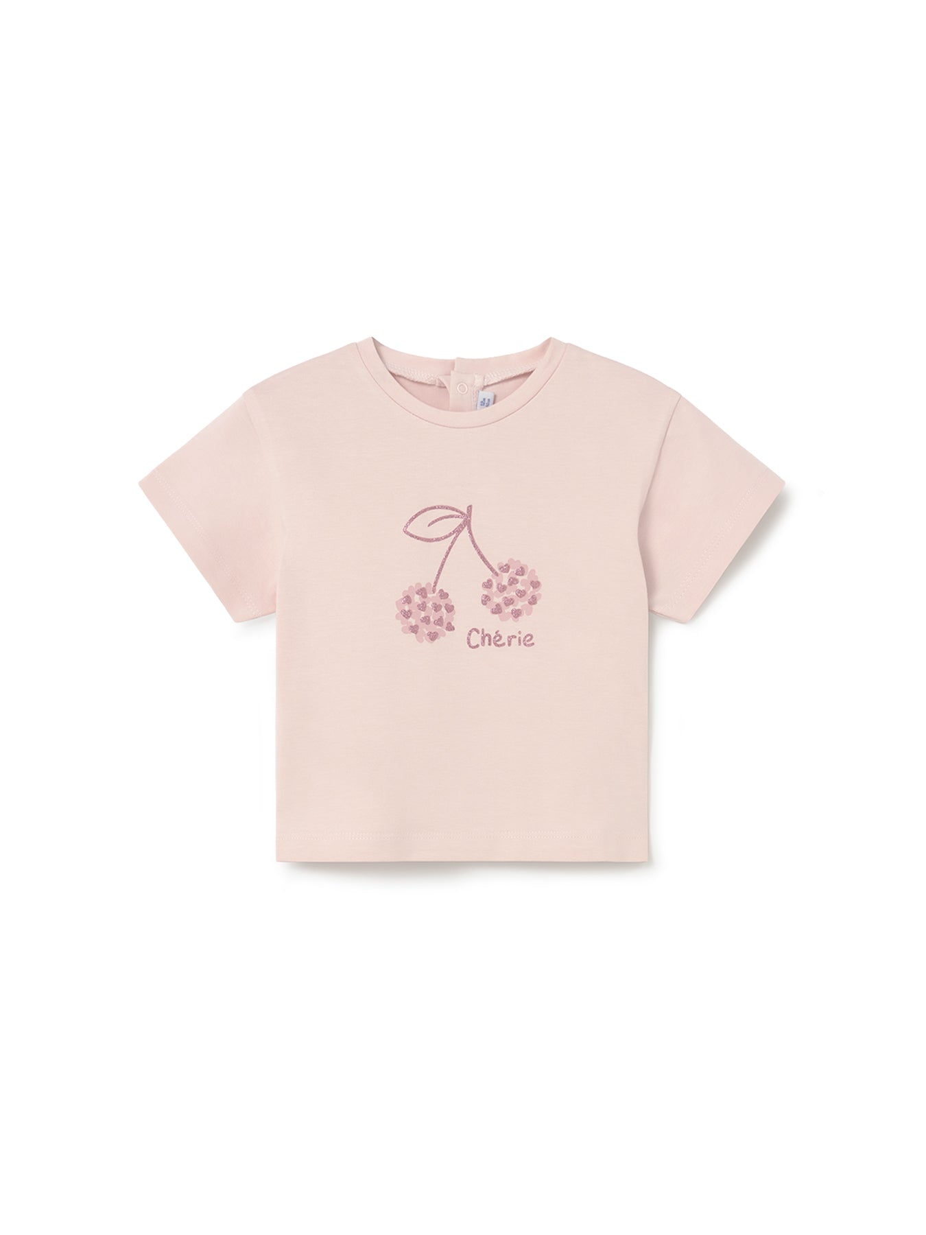 Baby Cherry Short Sleeve T-Shirt Pink