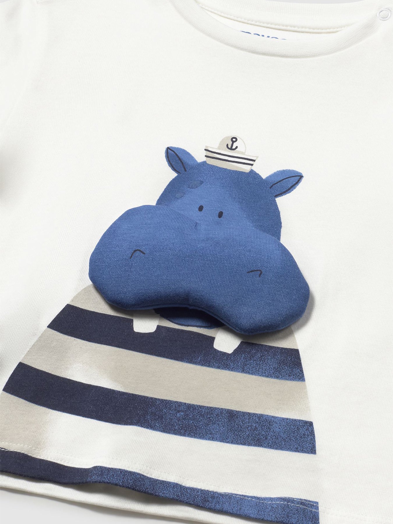 Baby Hippo Short Sleeve T-Shirt White