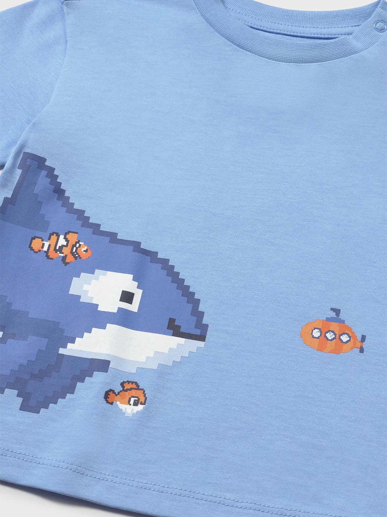 Baby Whale Short Sleeve T-Shirt Blue