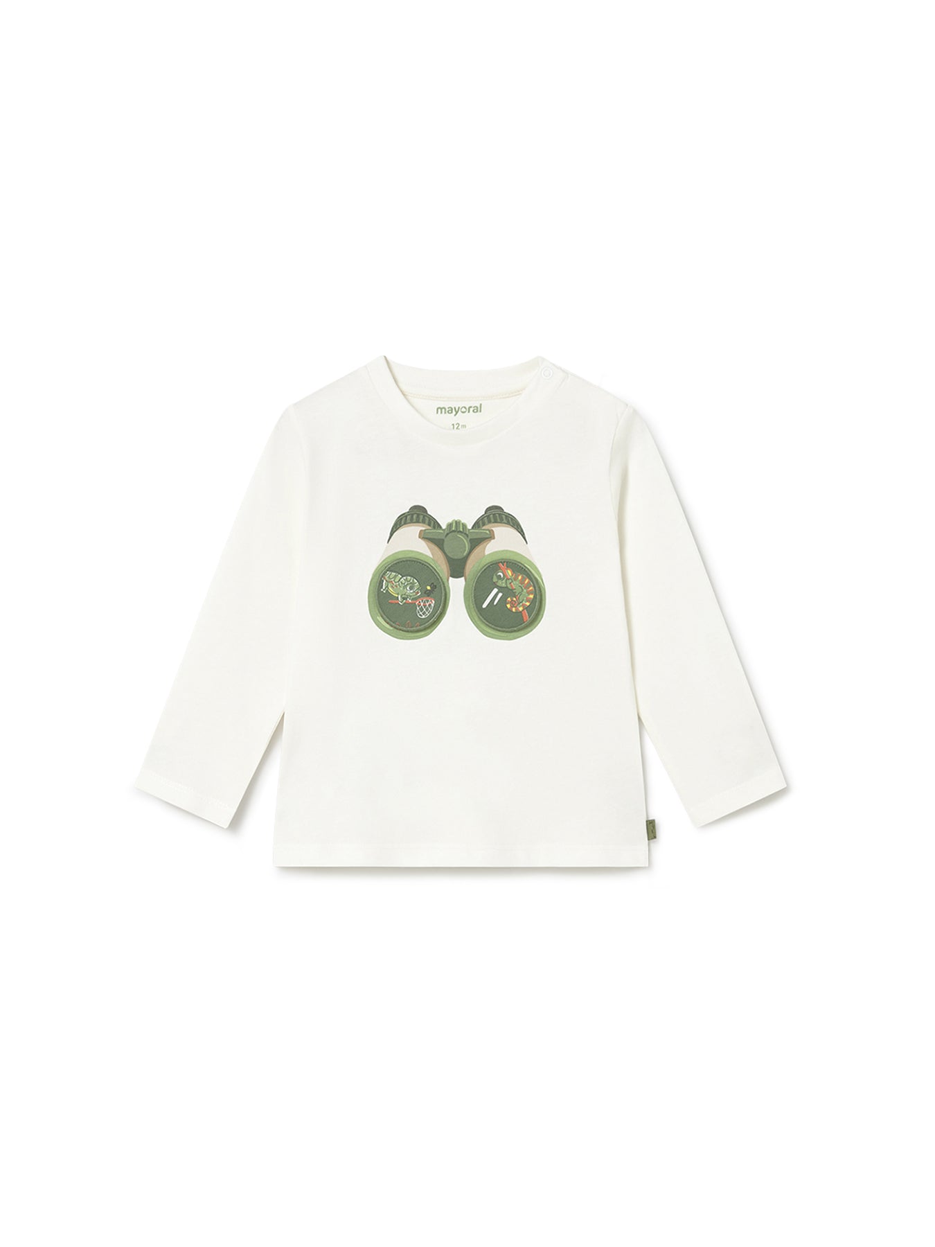 Baby Binocular Long Sleeve T-Shirt Cream
